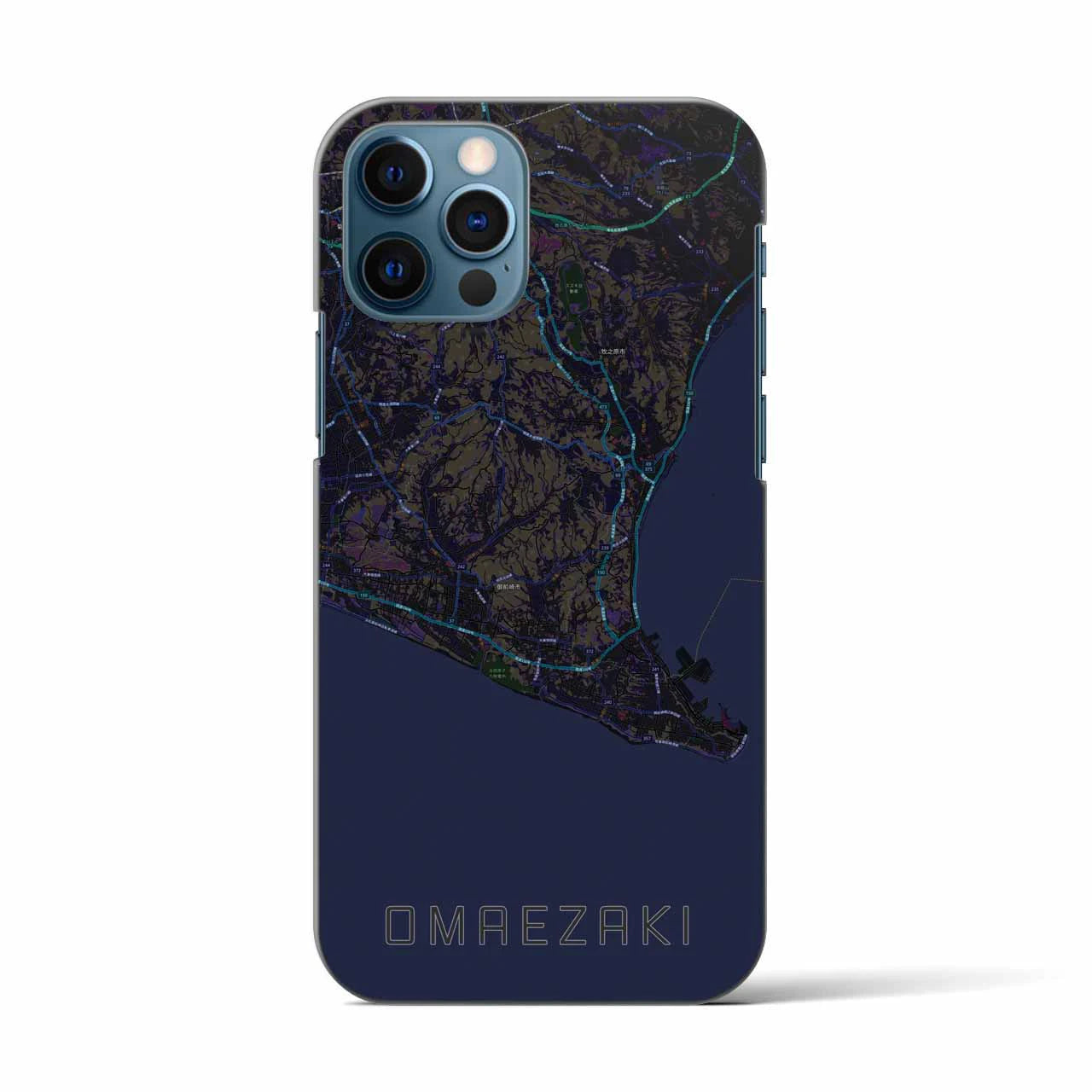 【御前崎(静岡県)】地図柄iPhoneケース(バックカバータイプ)