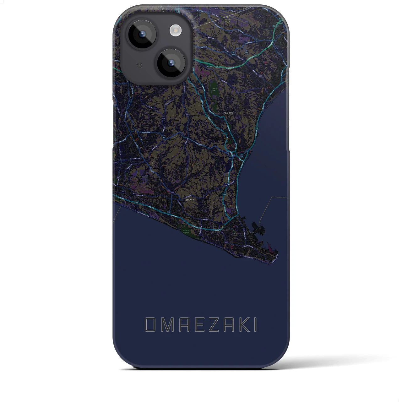 【御前崎(静岡県)】地図柄iPhoneケース(バックカバータイプ)