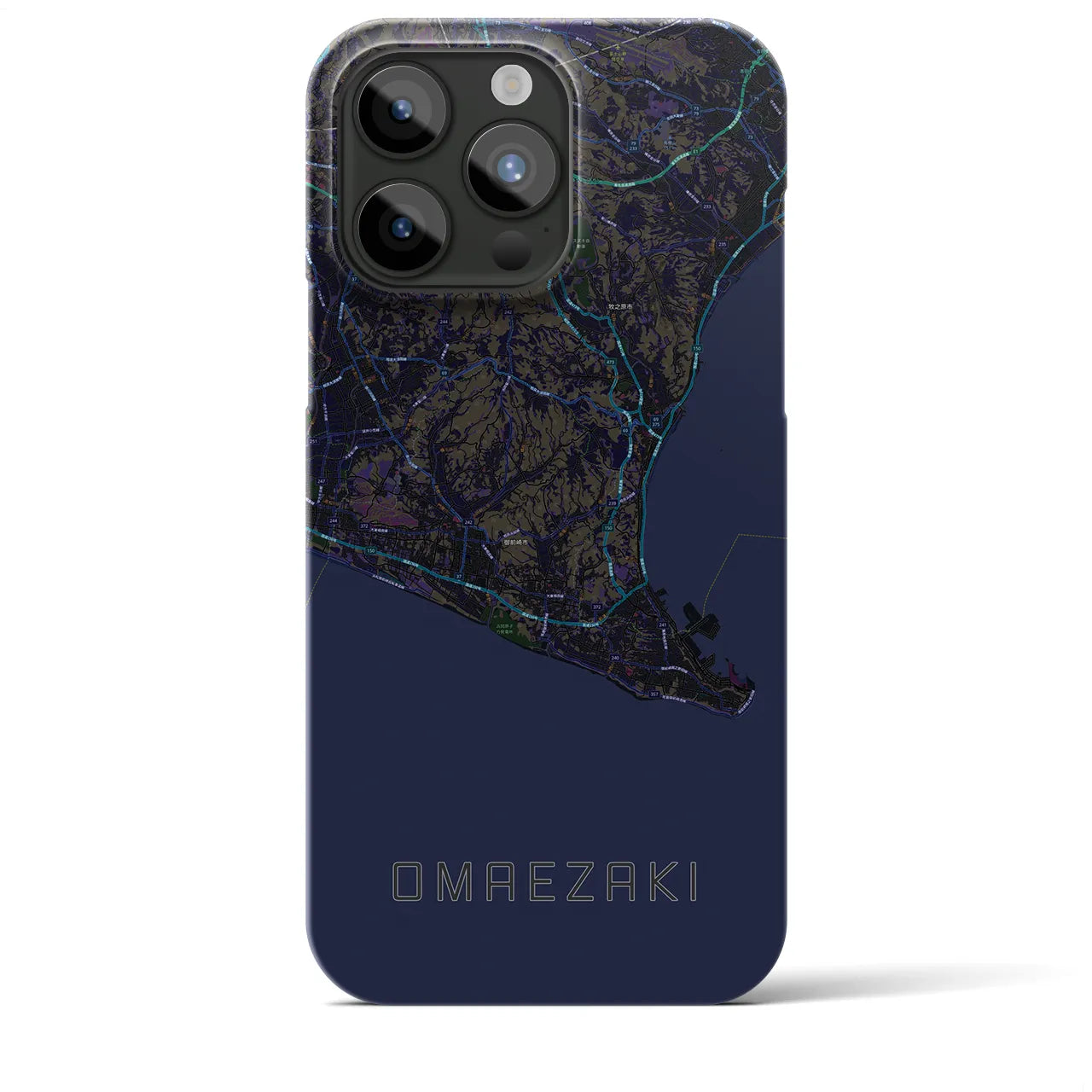 【御前崎(静岡県)】地図柄iPhoneケース(バックカバータイプ)