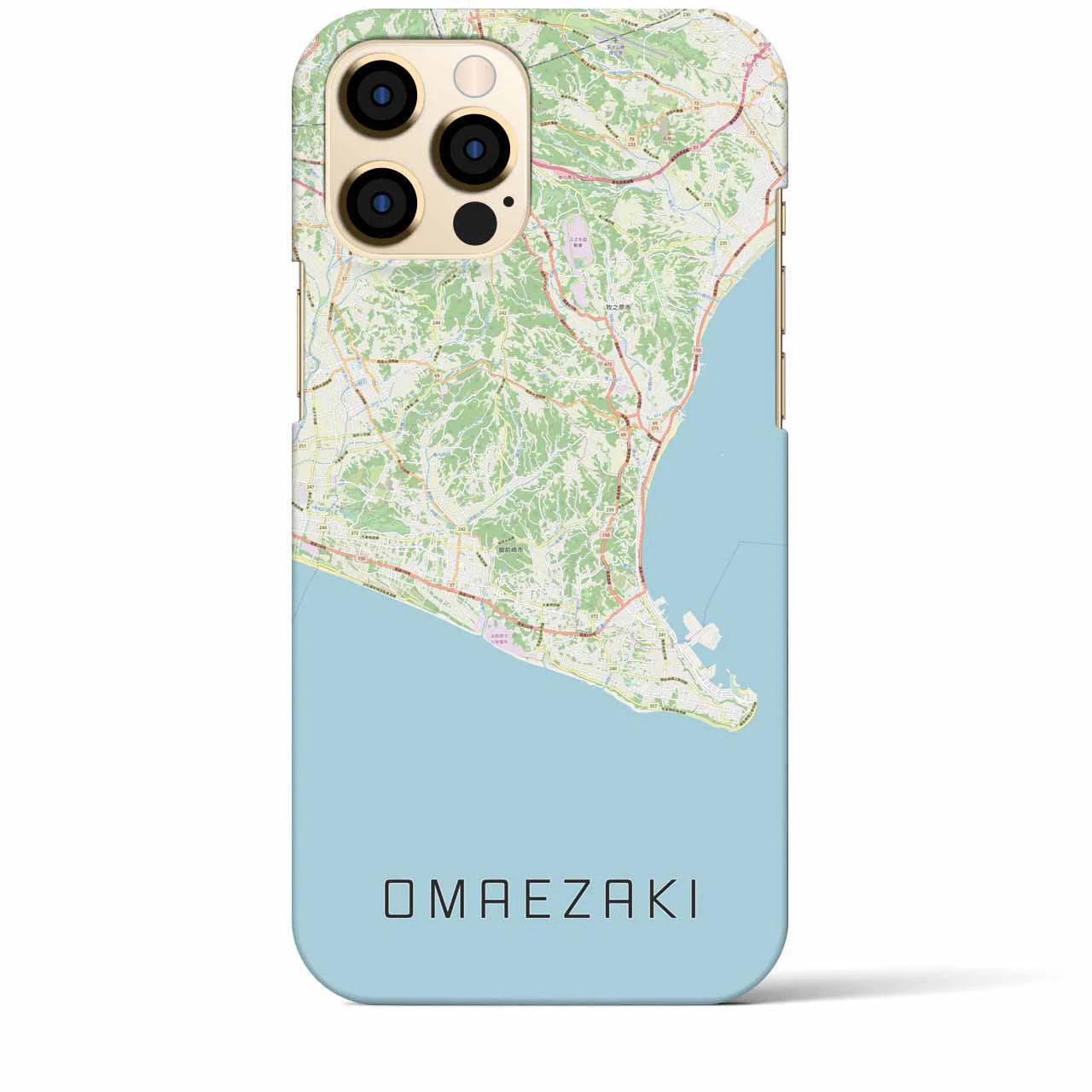 【御前崎(静岡県)】地図柄iPhoneケース(バックカバータイプ)