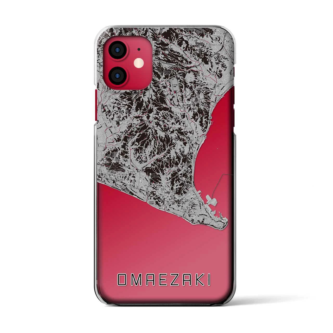 【御前崎(静岡県)】地図柄iPhoneケース(クリアタイプ)