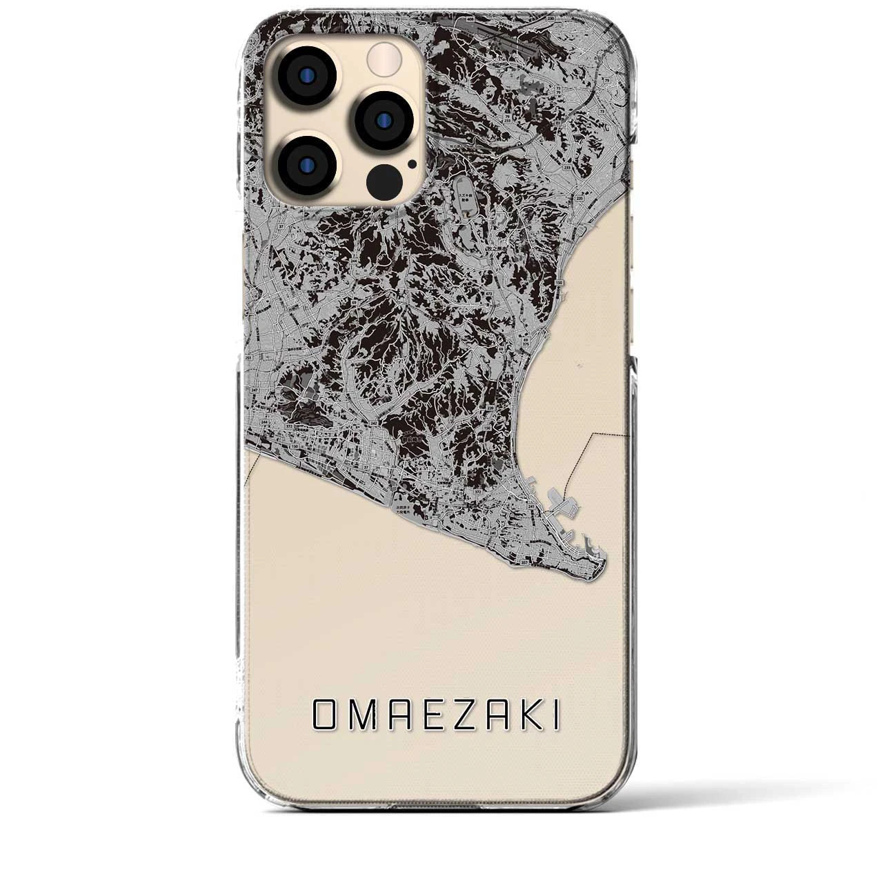 【御前崎(静岡県)】地図柄iPhoneケース(クリアタイプ)