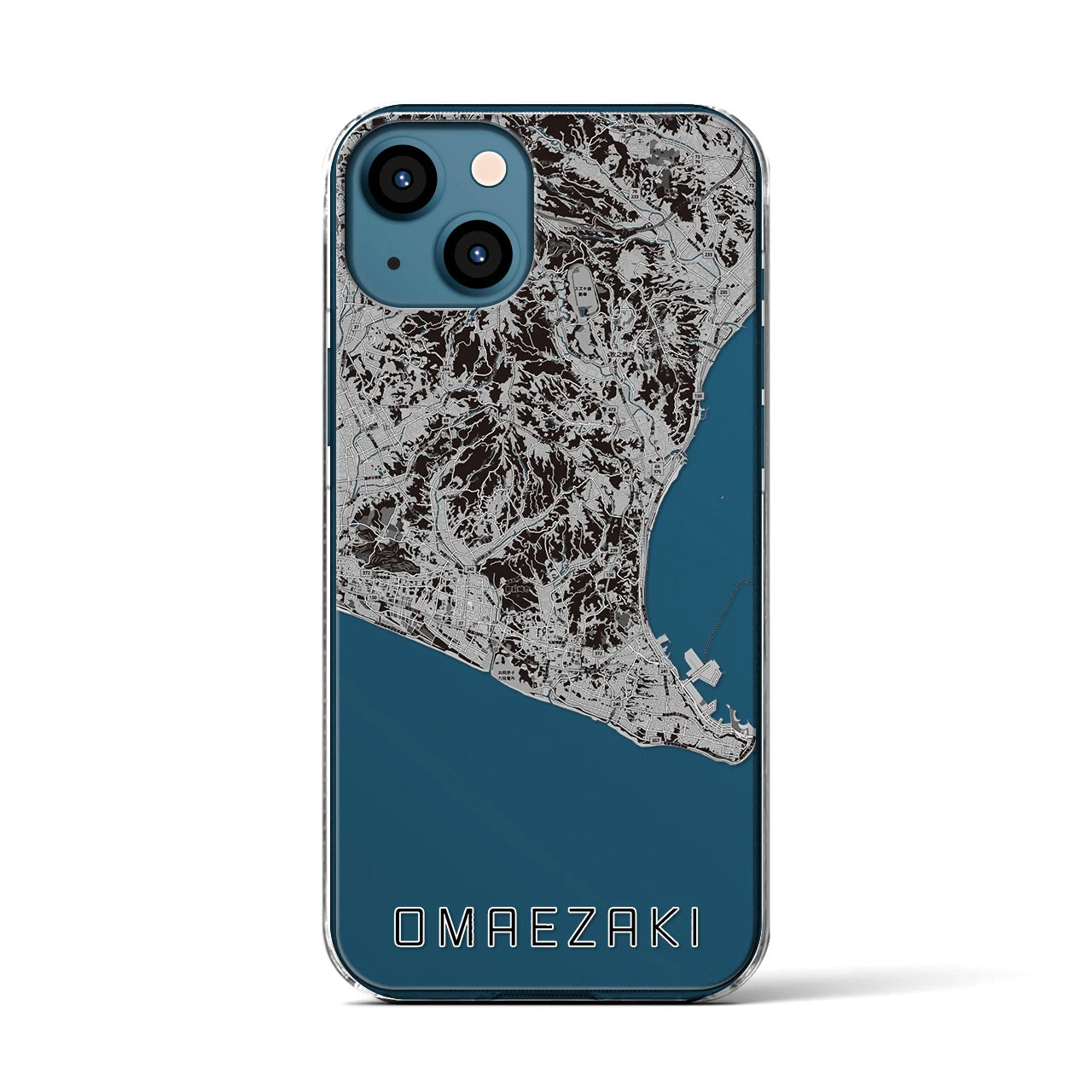 【御前崎(静岡県)】地図柄iPhoneケース(クリアタイプ)