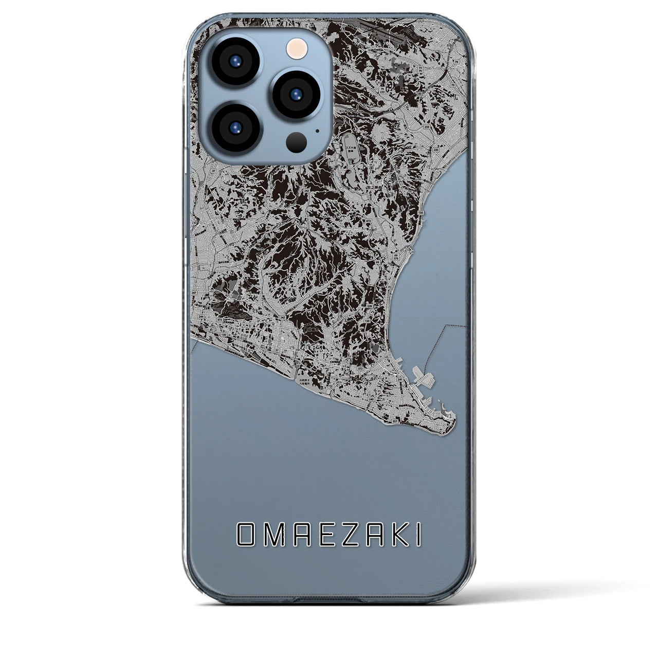 【御前崎(静岡県)】地図柄iPhoneケース(クリアタイプ)