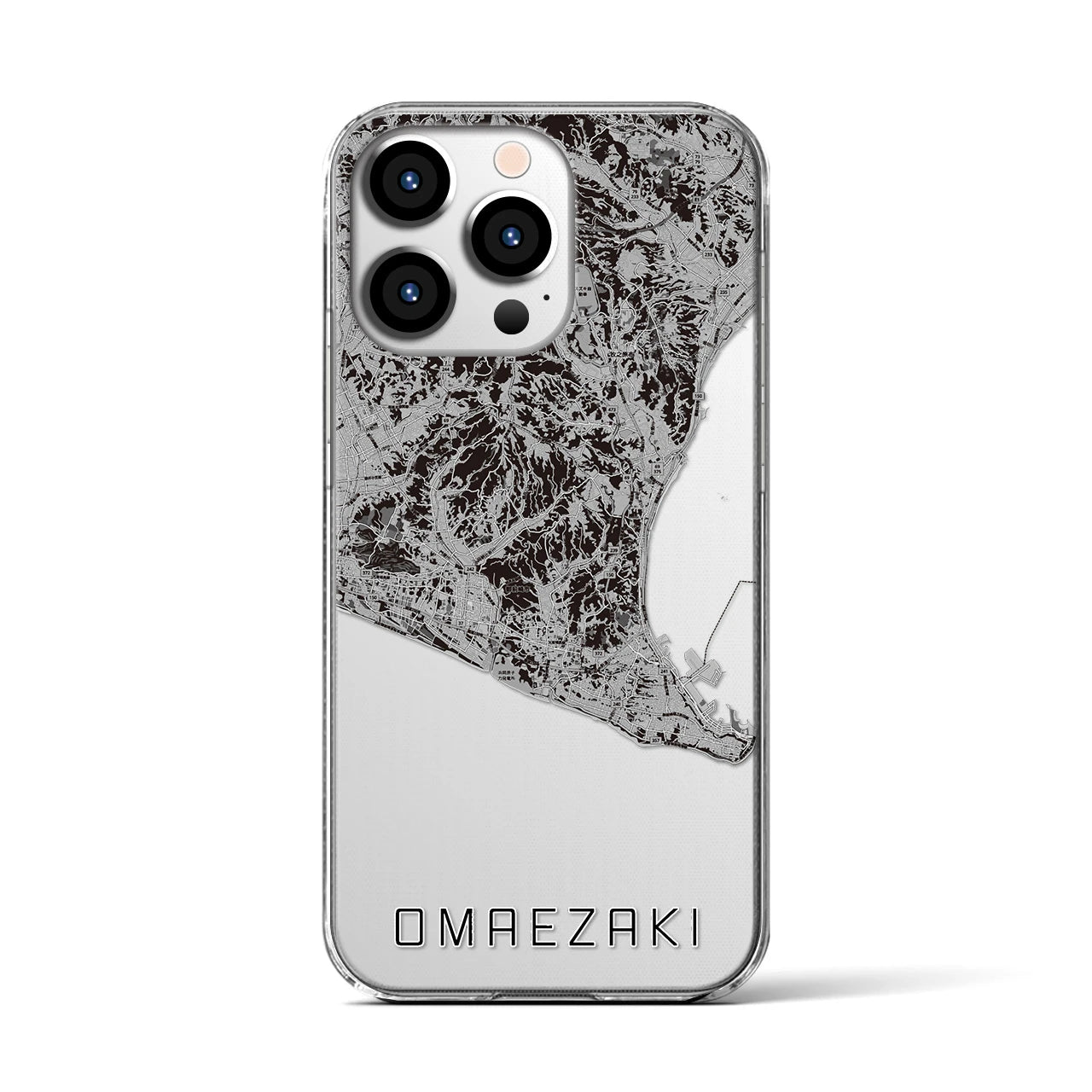 【御前崎(静岡県)】地図柄iPhoneケース(クリアタイプ)