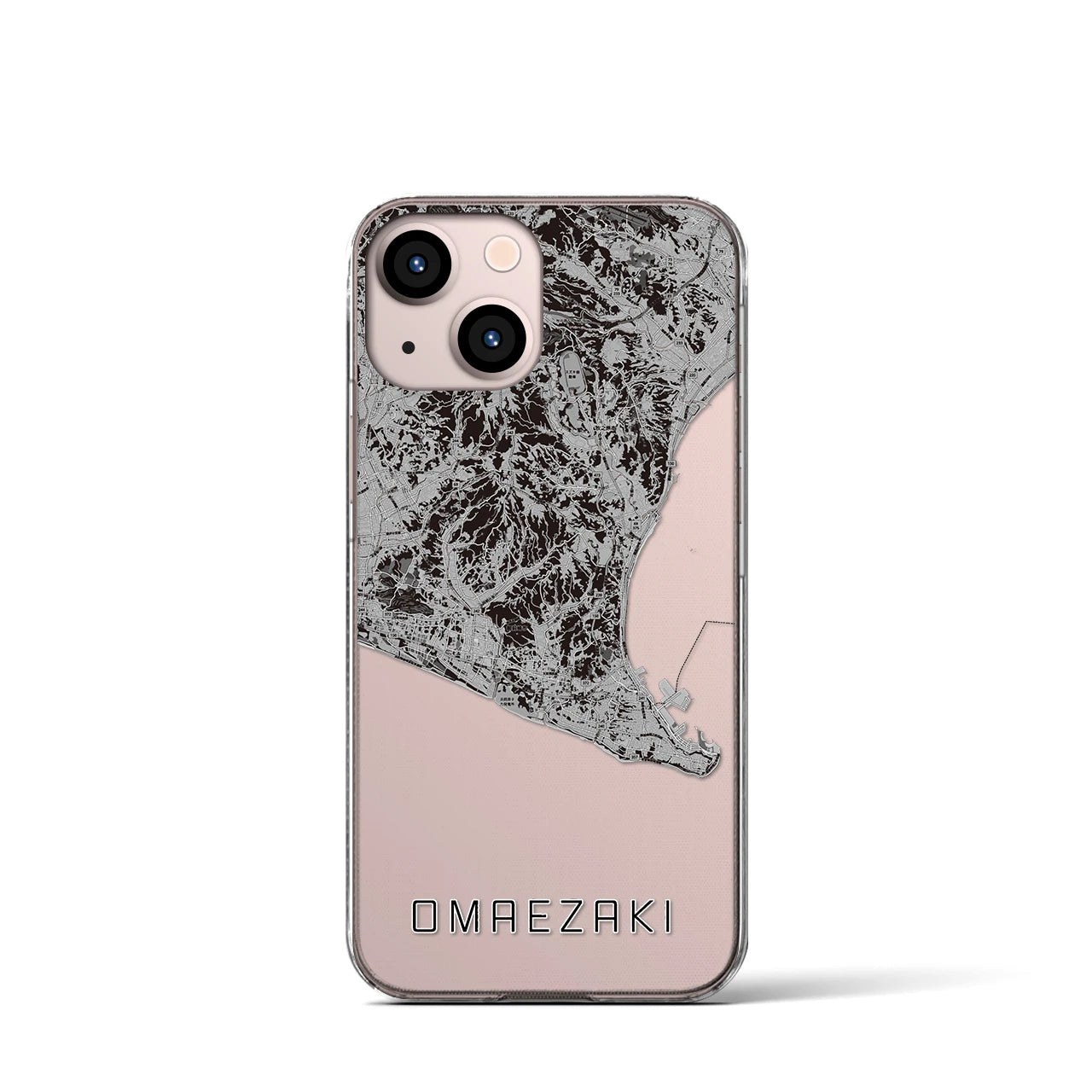 【御前崎(静岡県)】地図柄iPhoneケース(クリアタイプ)