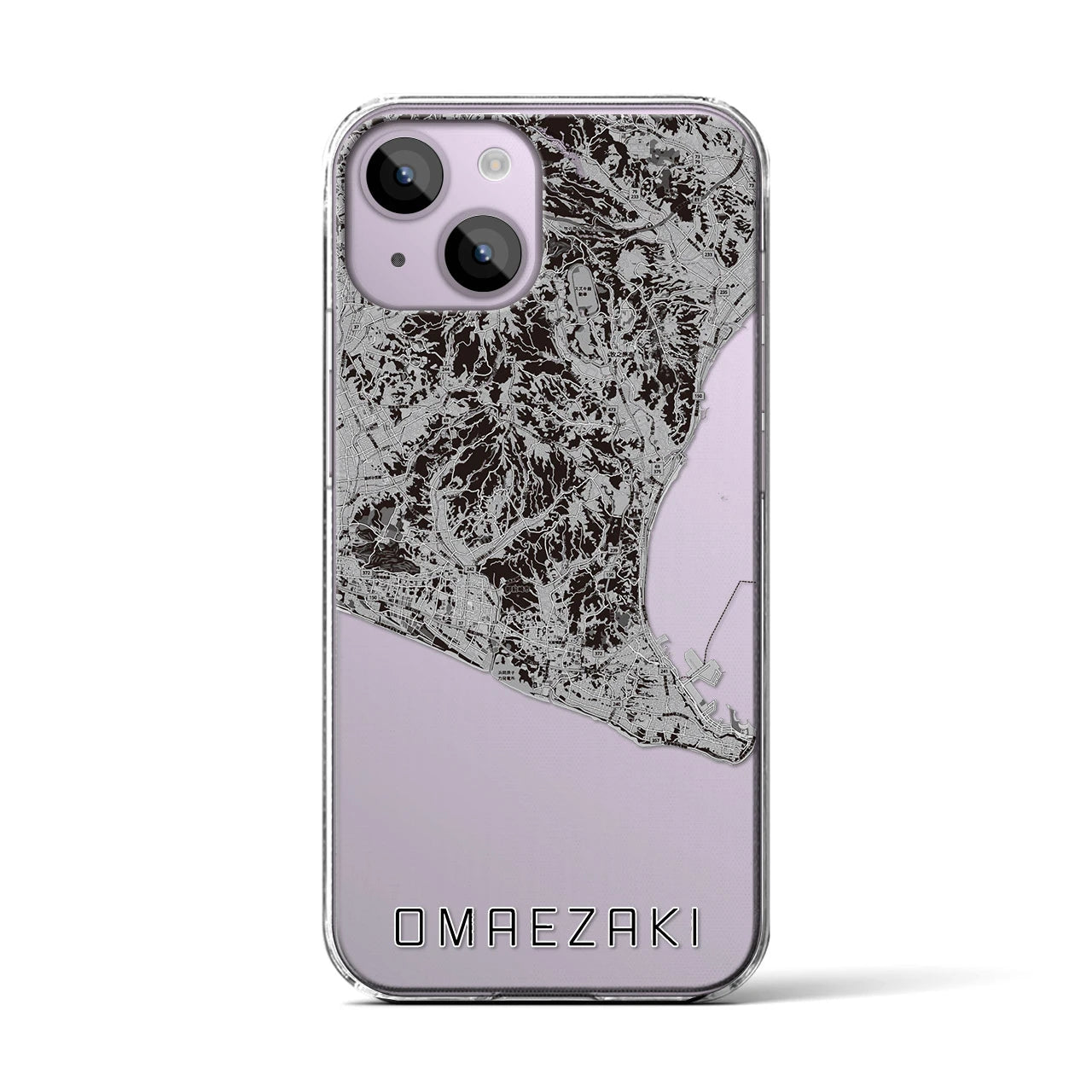 【御前崎(静岡県)】地図柄iPhoneケース(クリアタイプ)