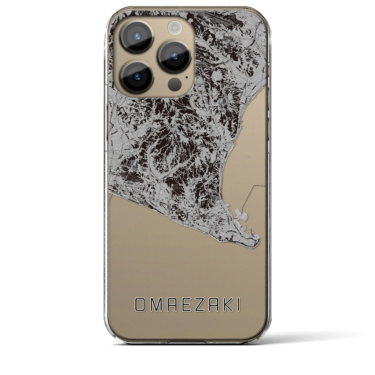 【御前崎(静岡県)】地図柄iPhoneケース(クリアタイプ)