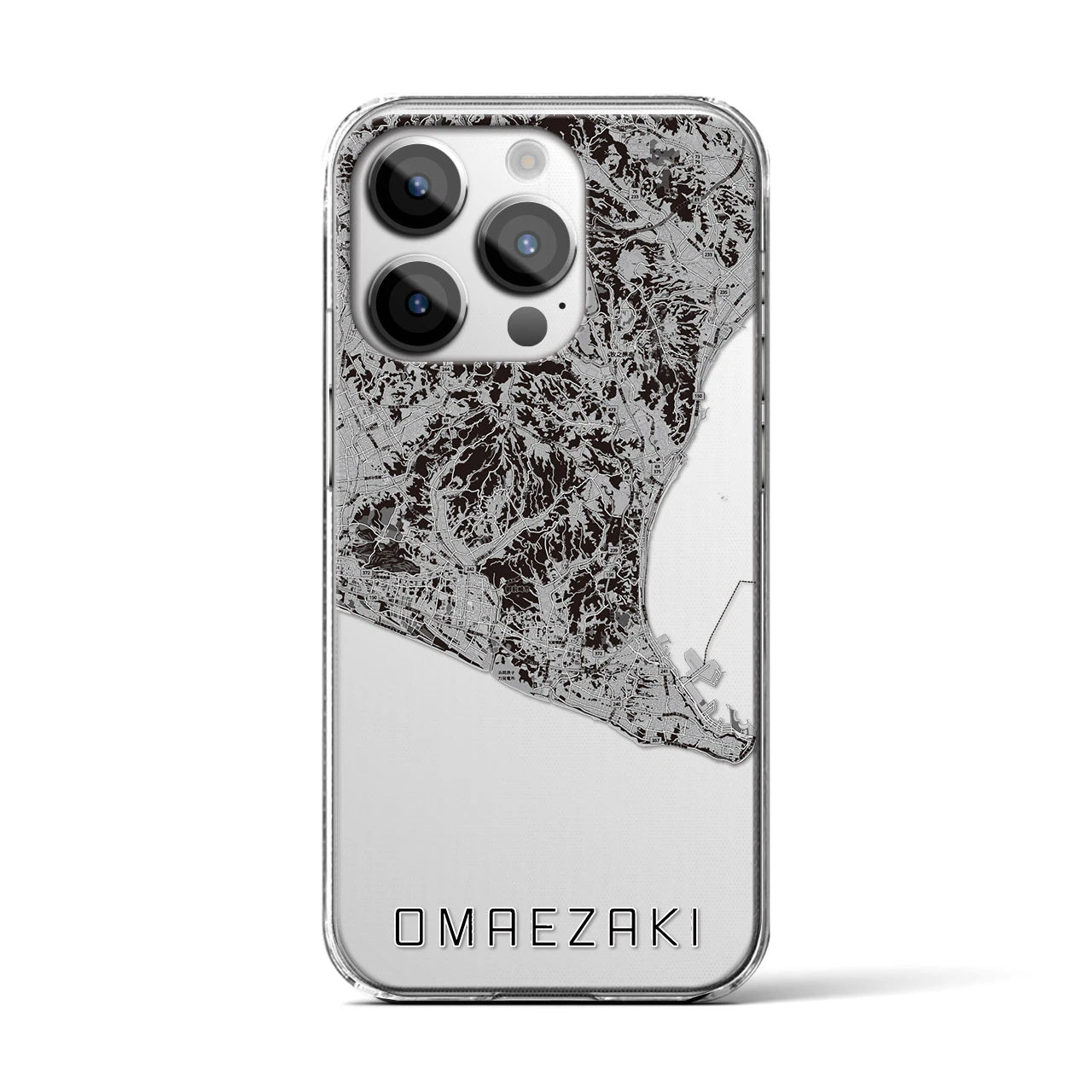 【御前崎(静岡県)】地図柄iPhoneケース(クリアタイプ)