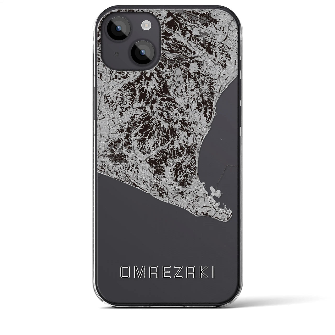 【御前崎(静岡県)】地図柄iPhoneケース(クリアタイプ)