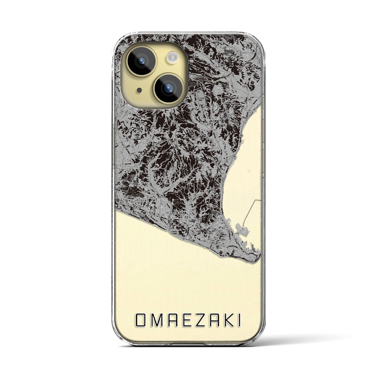 【御前崎(静岡県)】地図柄iPhoneケース(クリアタイプ)