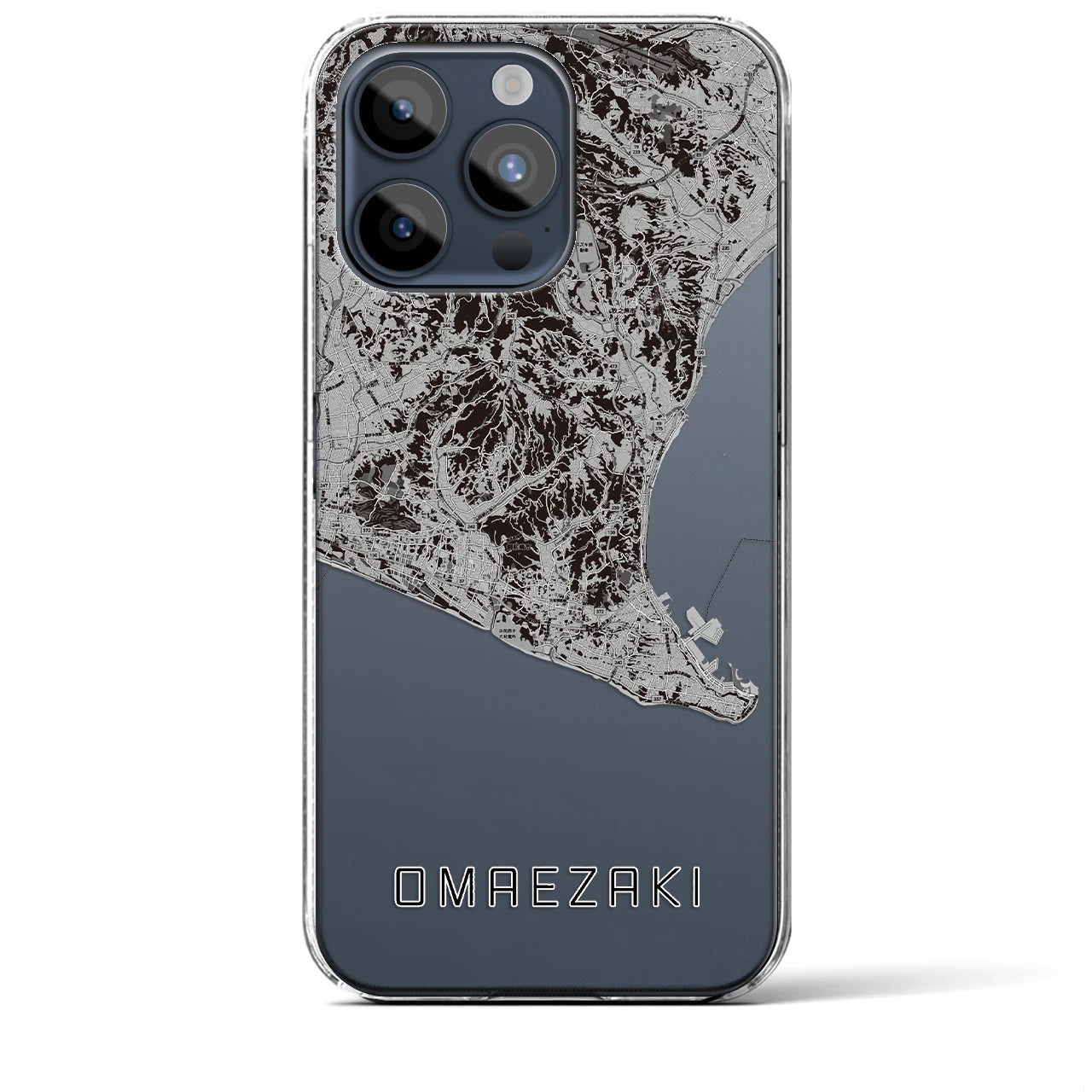 【御前崎(静岡県)】地図柄iPhoneケース(クリアタイプ)