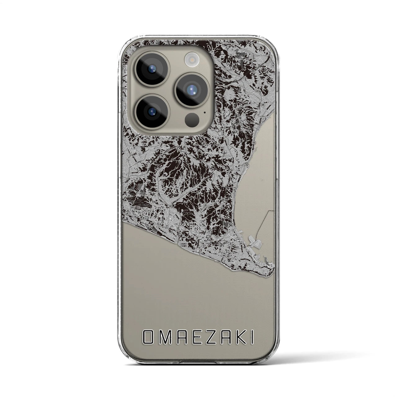 【御前崎(静岡県)】地図柄iPhoneケース(クリアタイプ)