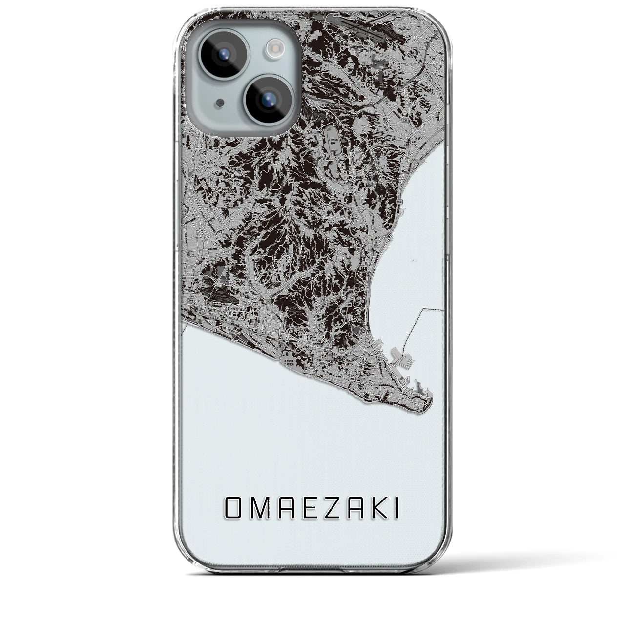 【御前崎(静岡県)】地図柄iPhoneケース(クリアタイプ)