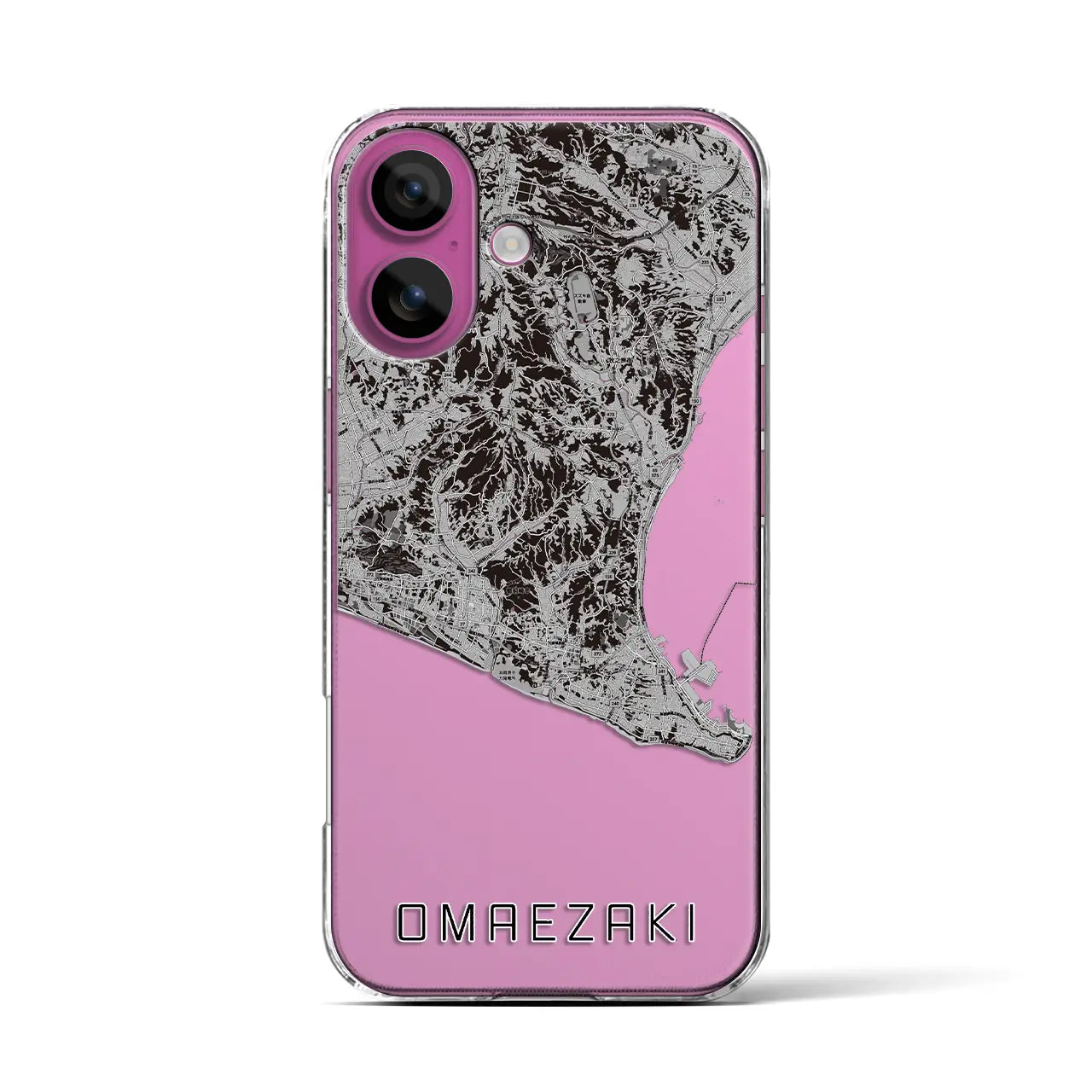 【御前崎(静岡県)】地図柄iPhoneケース(クリアタイプ)