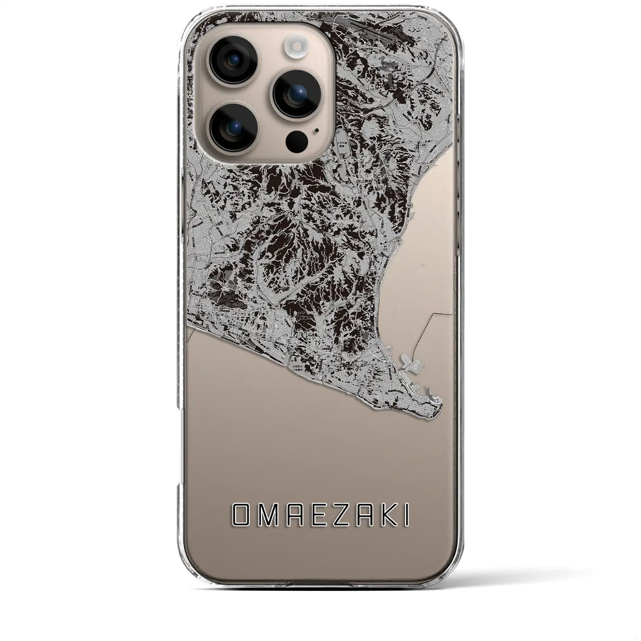 【御前崎(静岡県)】地図柄iPhoneケース(クリアタイプ)