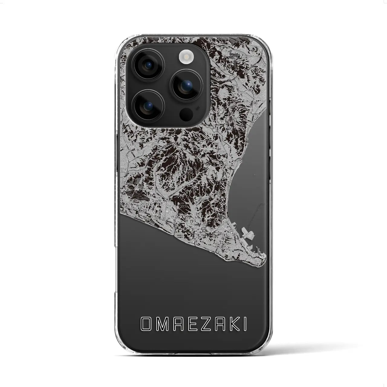 【御前崎(静岡県)】地図柄iPhoneケース(クリアタイプ)