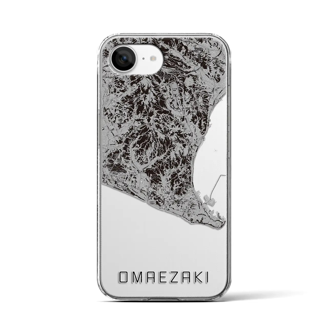 【御前崎(静岡県)】地図柄iPhoneケース(クリアタイプ)