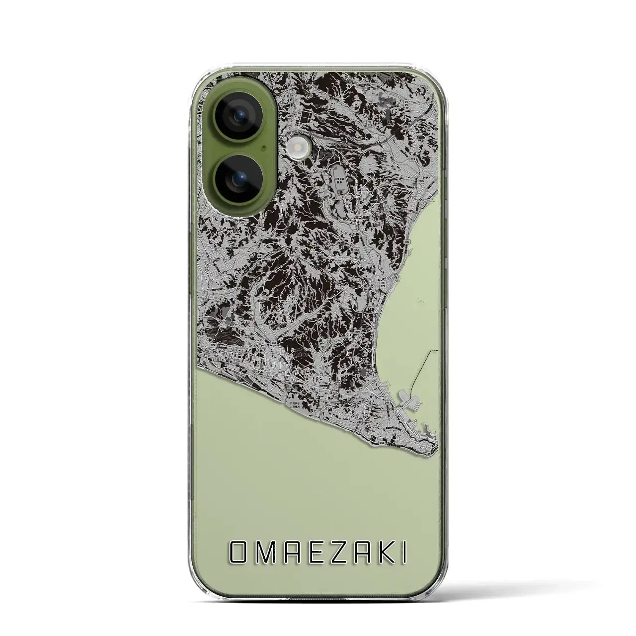 【御前崎(静岡県)】地図柄iPhoneケース(クリアタイプ)