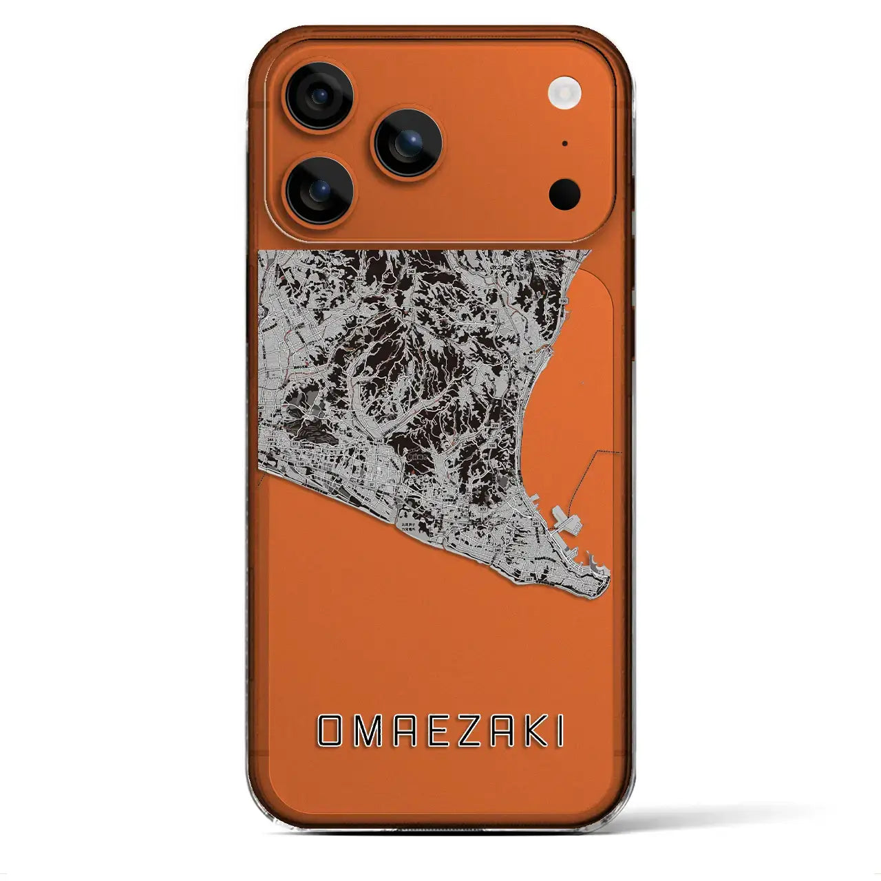 【御前崎(静岡県)】地図柄iPhoneケース(クリアタイプ)モノトーン・iPhone 17 Pro Max 用