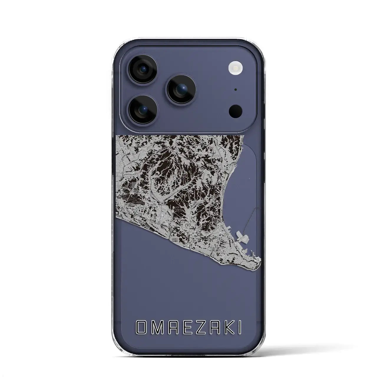 【御前崎(静岡県)】地図柄iPhoneケース(クリアタイプ)