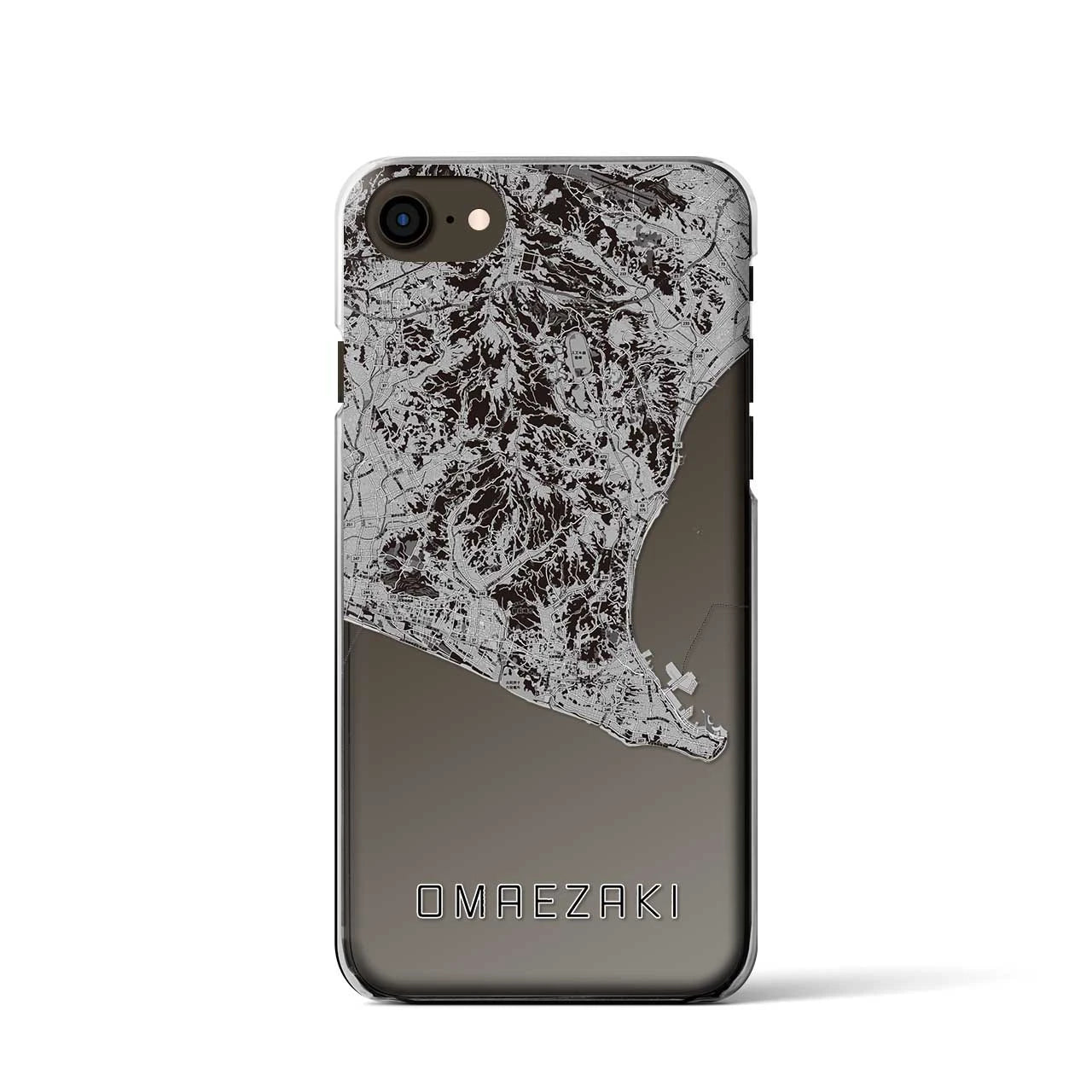 【御前崎(静岡県)】地図柄iPhoneケース(クリアタイプ)