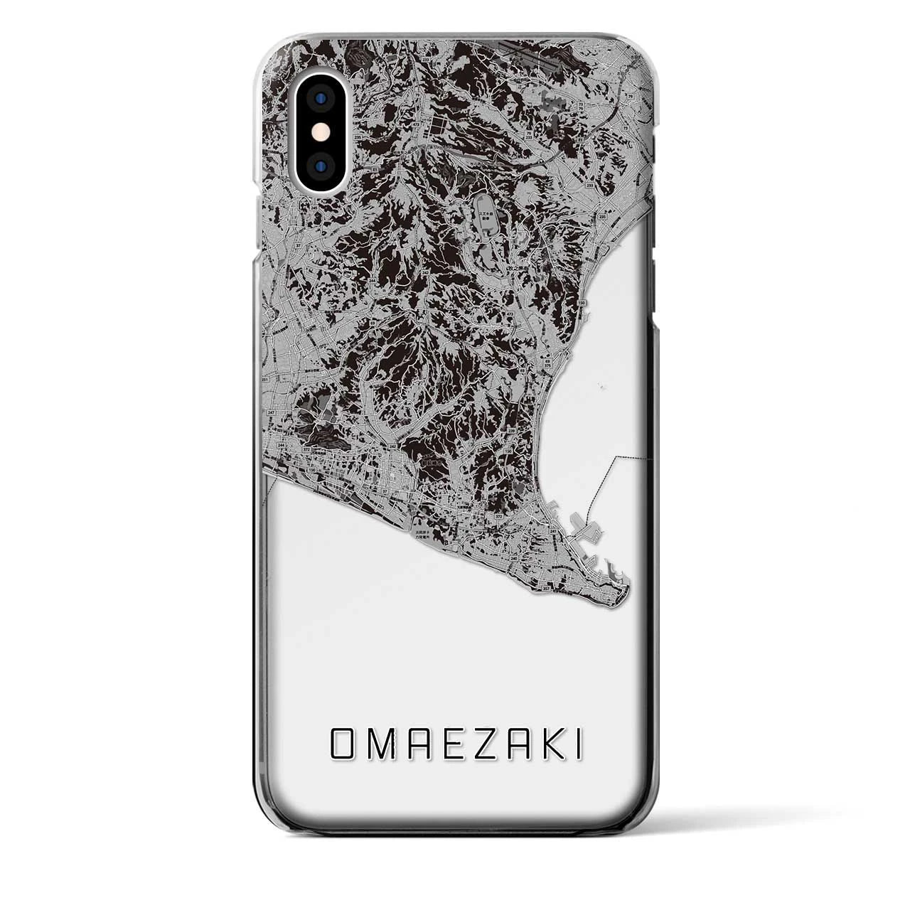 【御前崎(静岡県)】地図柄iPhoneケース(クリアタイプ)