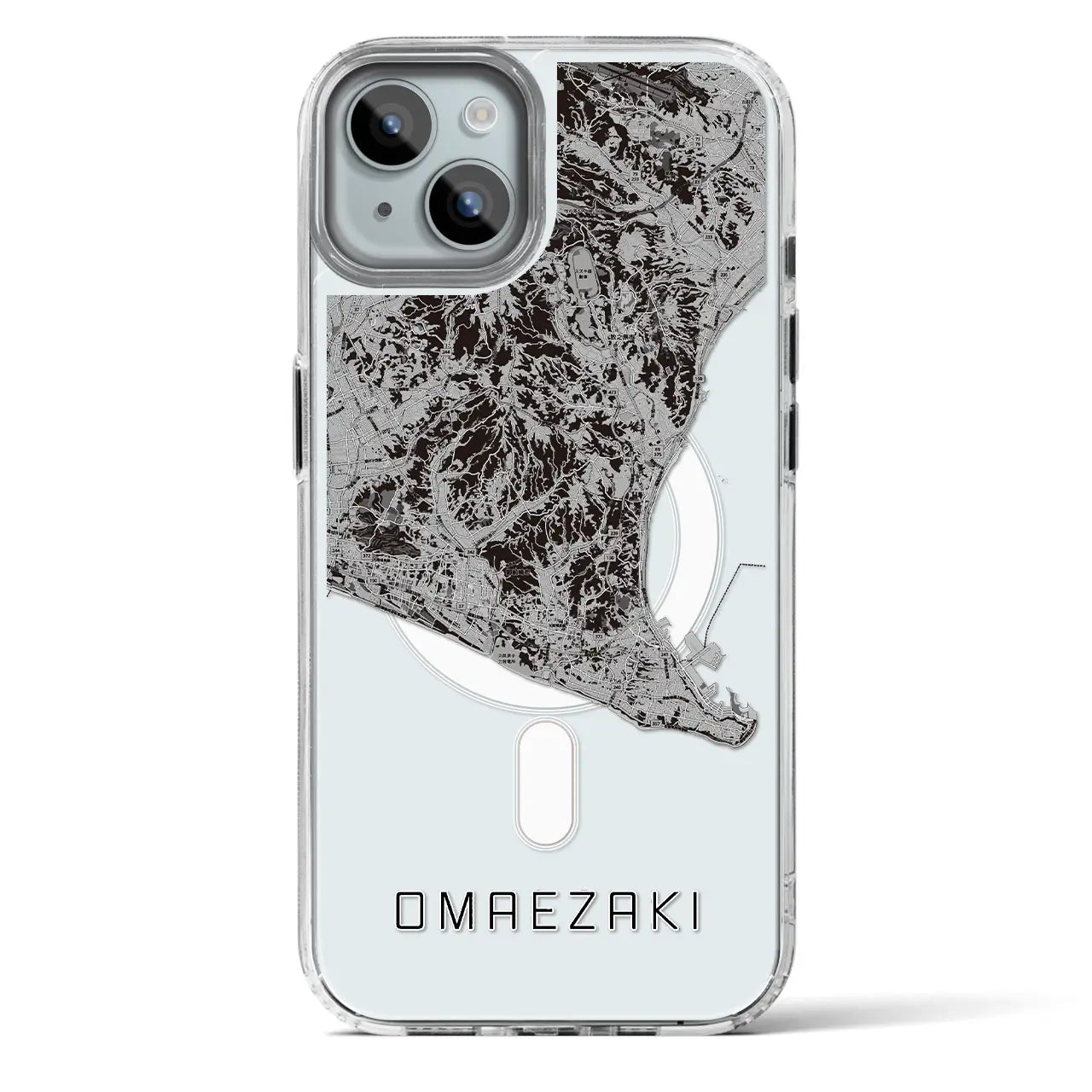 【御前崎(静岡県)】地図柄iPhoneケース(MagSafeタイプ)