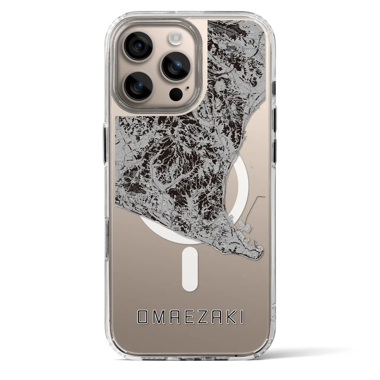 【御前崎(静岡県)】地図柄iPhoneケース(MagSafeタイプ)