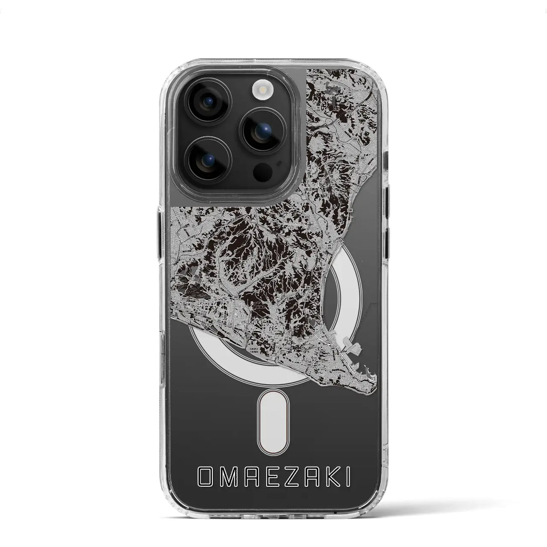 【御前崎(静岡県)】地図柄iPhoneケース(MagSafeタイプ)