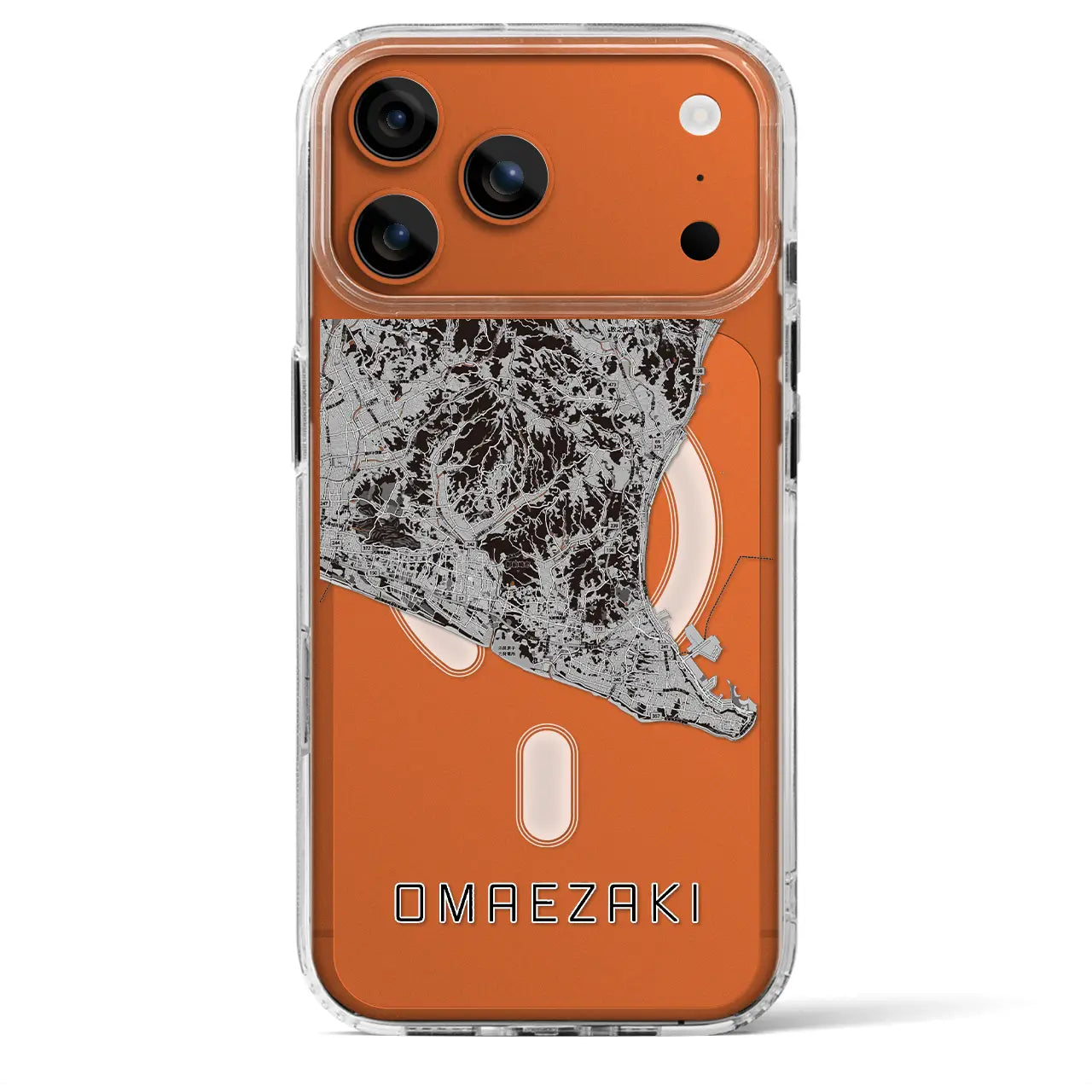 【御前崎(静岡県)】地図柄iPhoneケース(MagSafeタイプ)