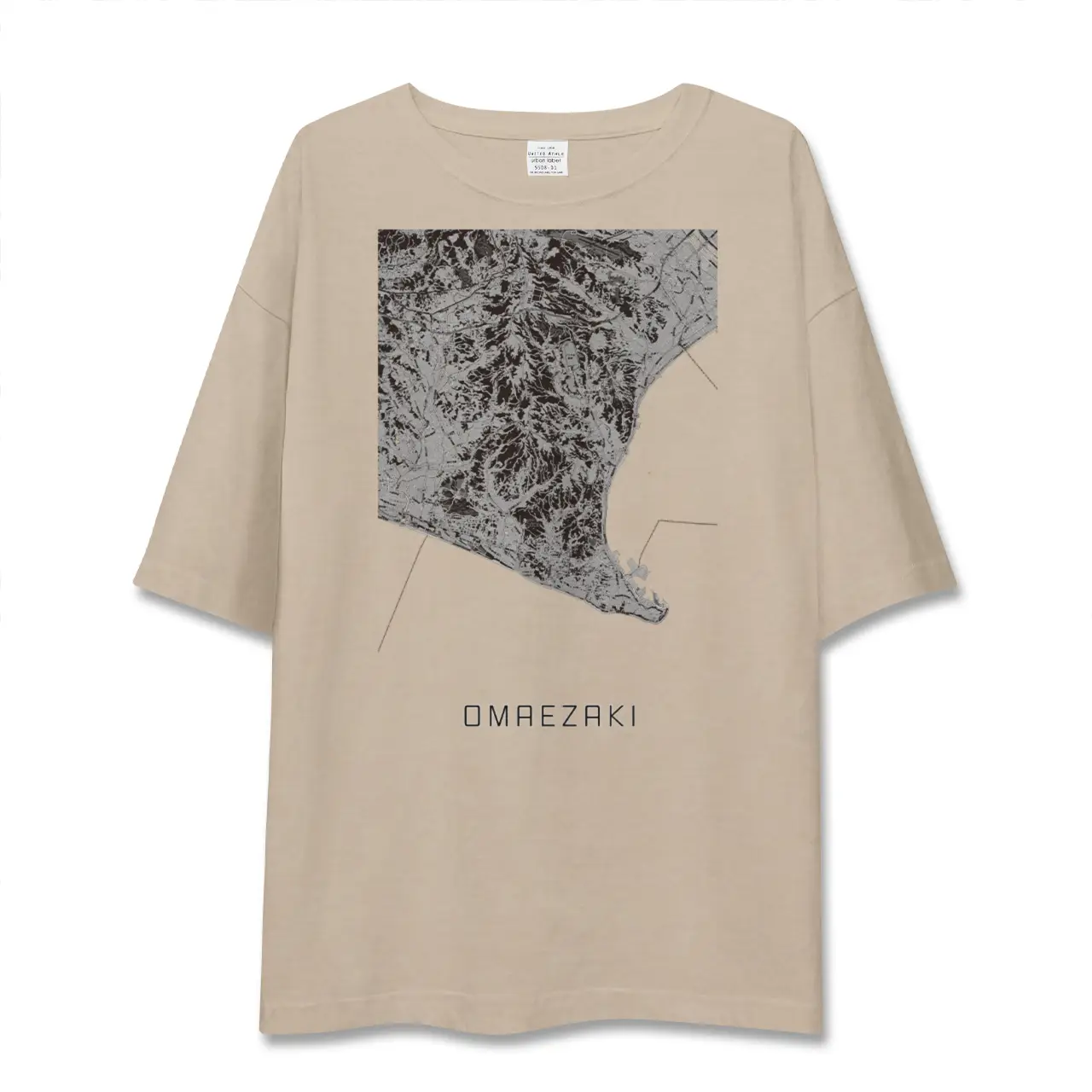 【御前崎(静岡県)】地図柄ビッグシルエットTシャツ