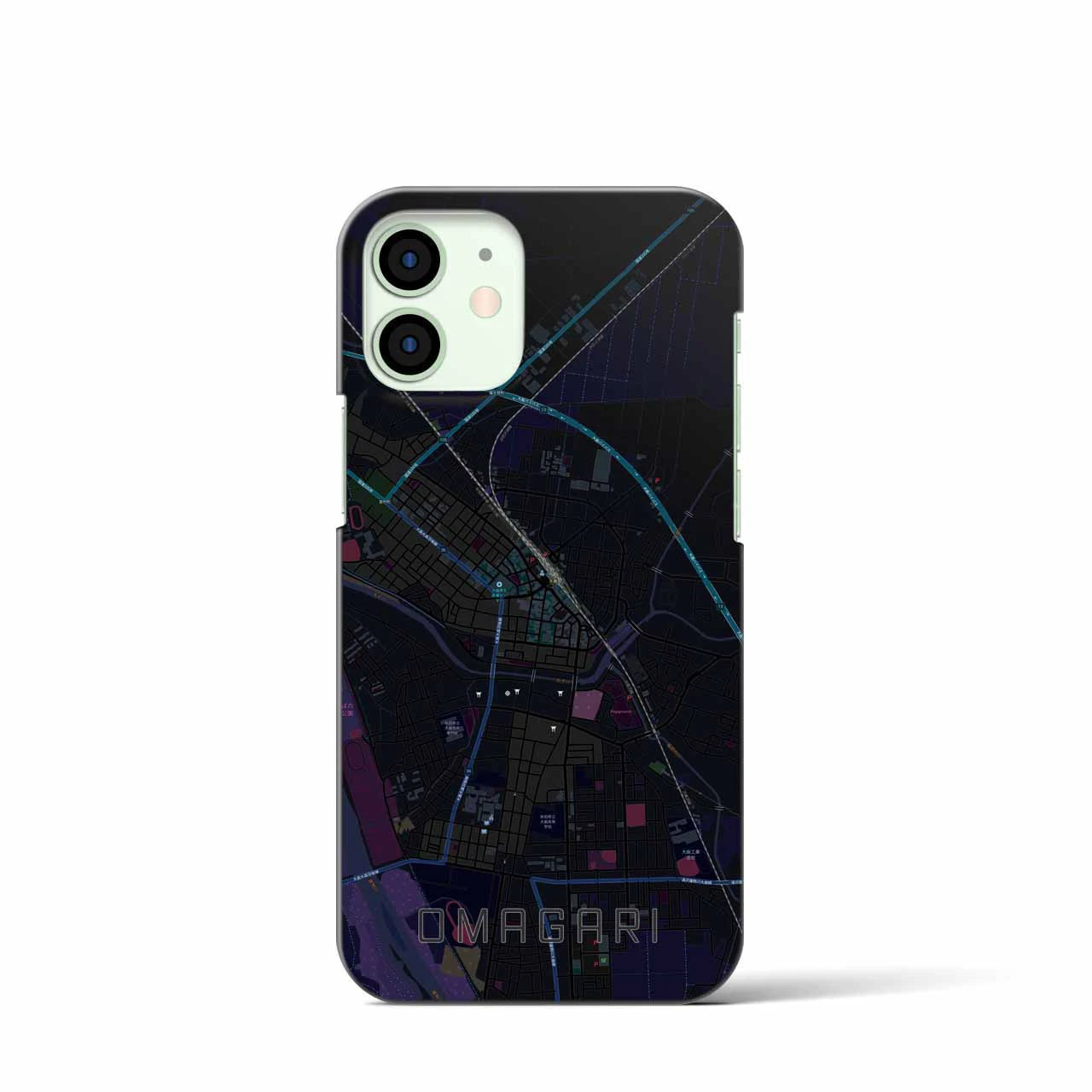 【大曲(秋田県)】地図柄iPhoneケース(バックカバータイプ)