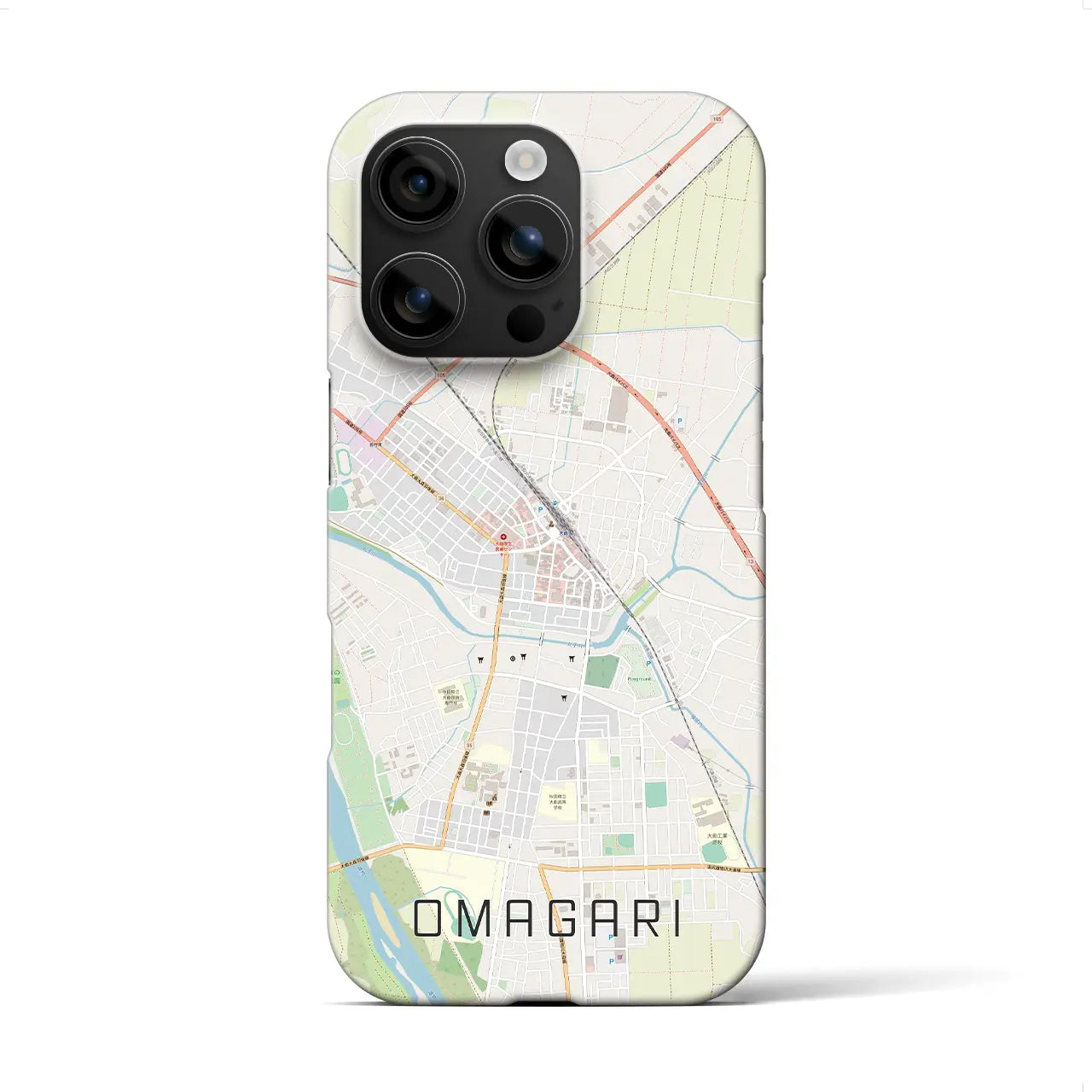 【大曲(秋田県)】地図柄iPhoneケース(バックカバータイプ)