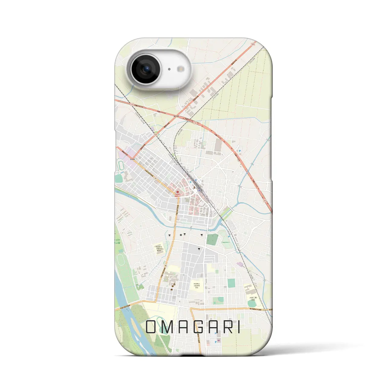 【大曲(秋田県)】地図柄iPhoneケース(バックカバータイプ)