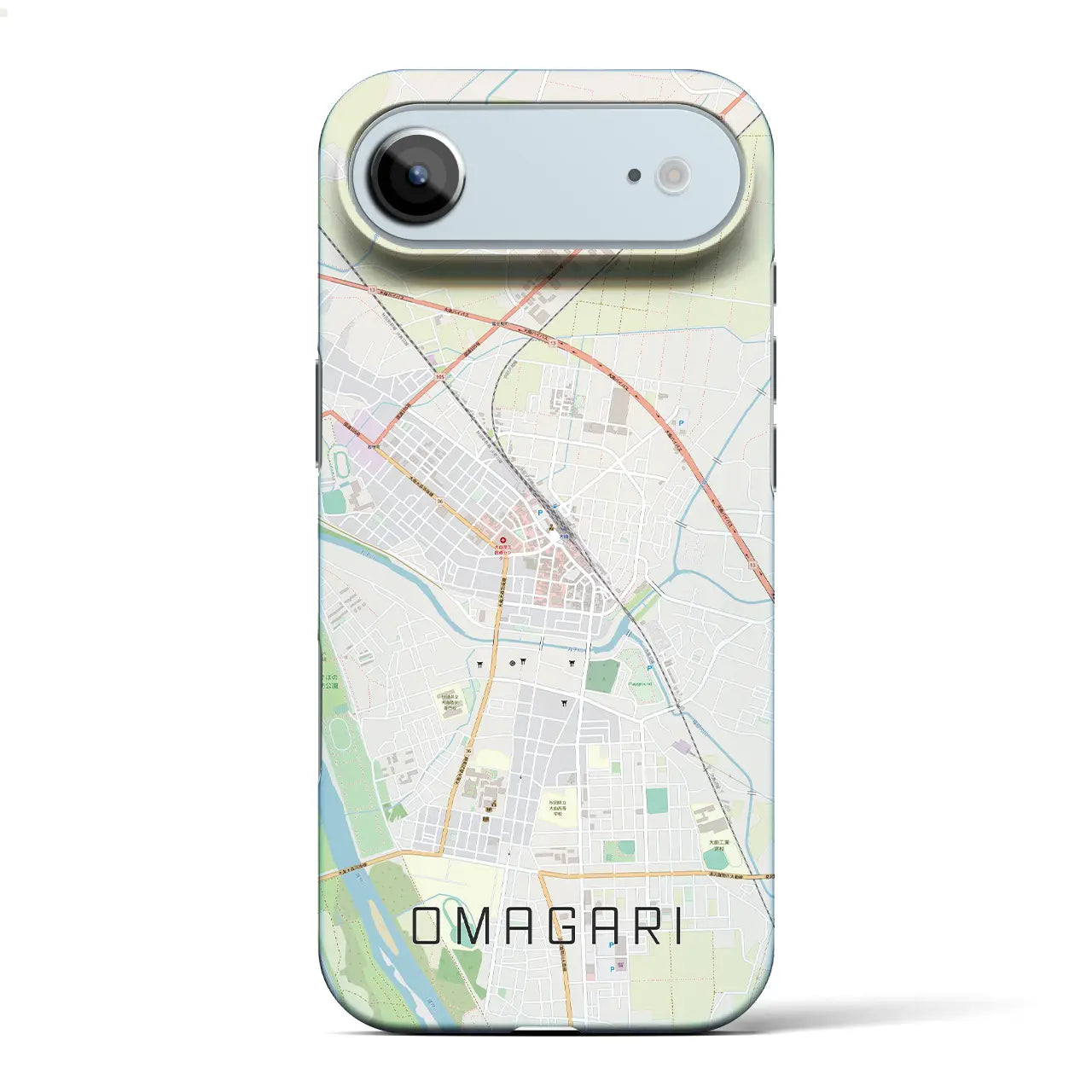 【大曲(秋田県)】地図柄iPhoneケース(バックカバータイプ)