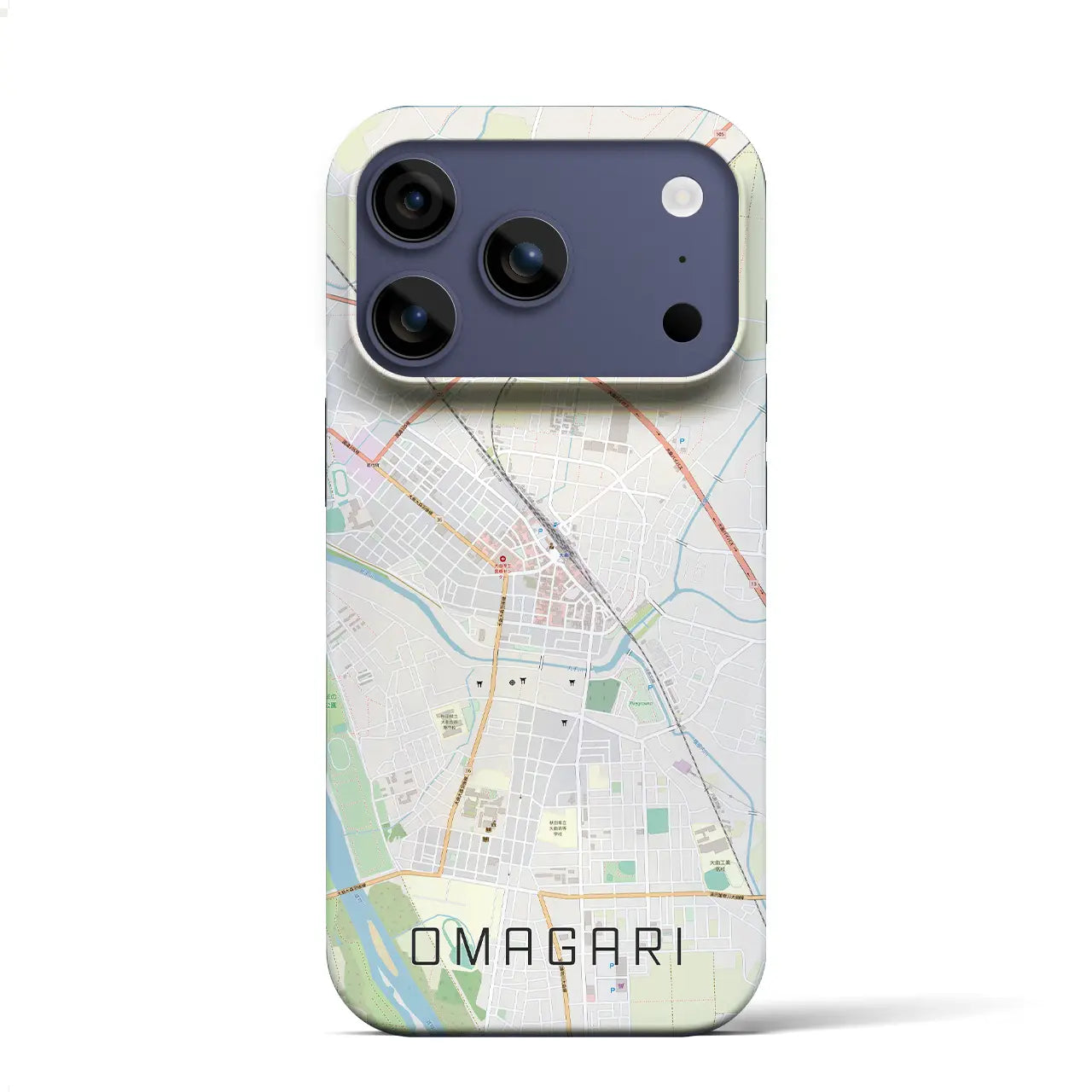 【大曲(秋田県)】地図柄iPhoneケース(バックカバータイプ)