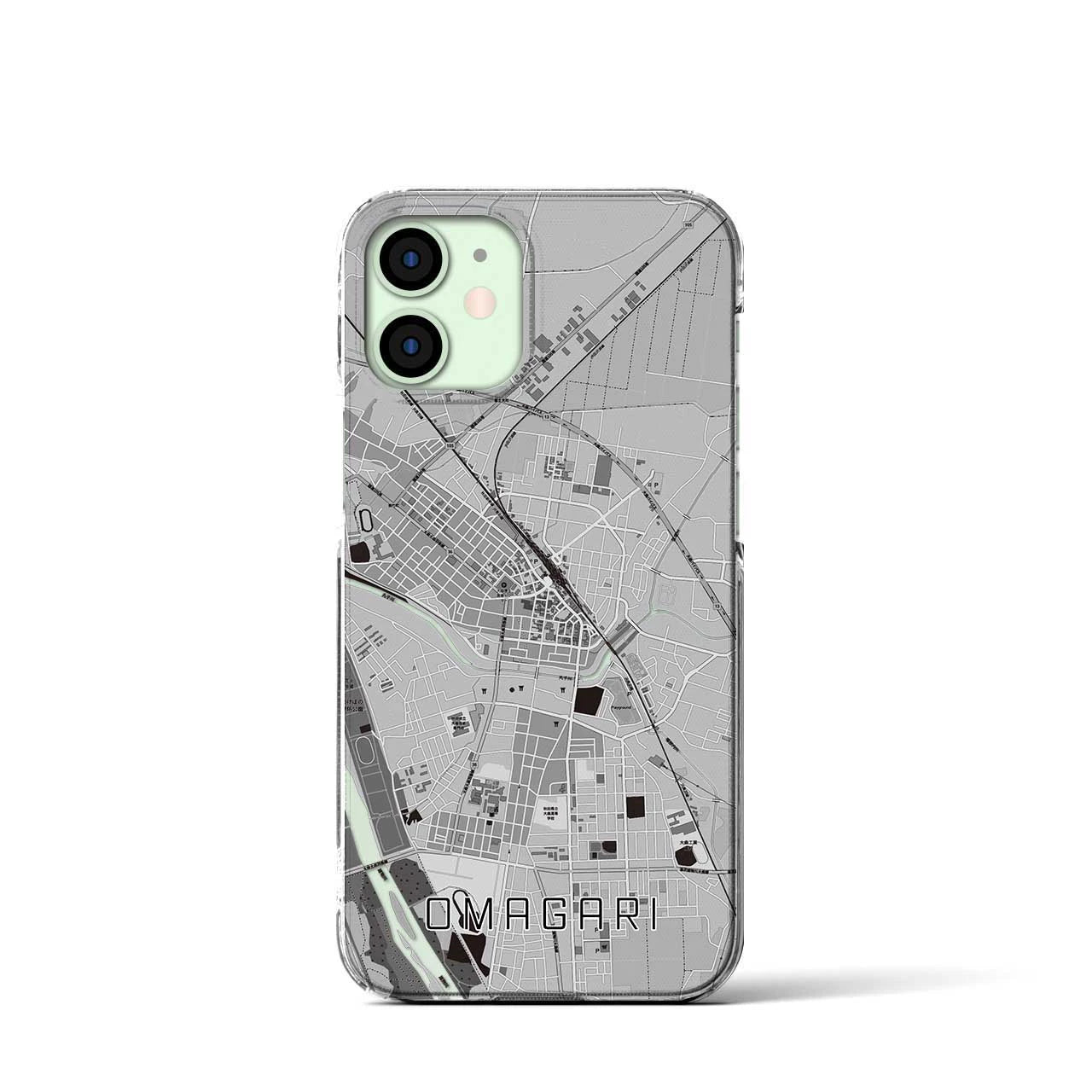 【大曲(秋田県)】地図柄iPhoneケース(クリアタイプ)