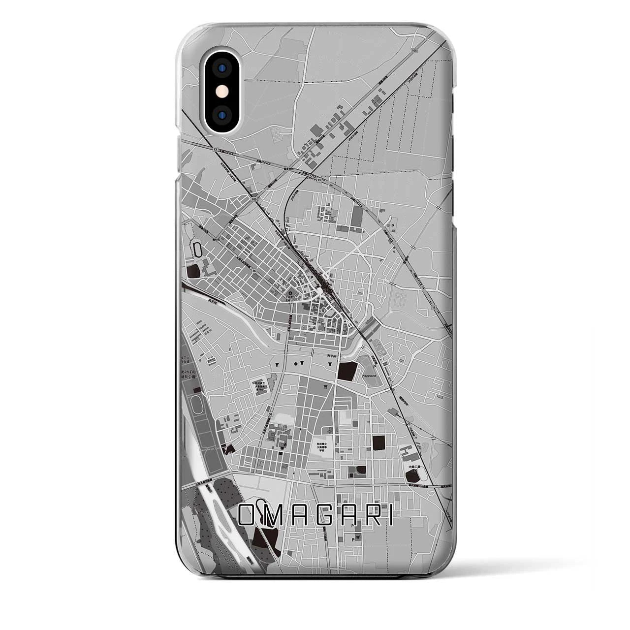 【大曲(秋田県)】地図柄iPhoneケース(クリアタイプ)