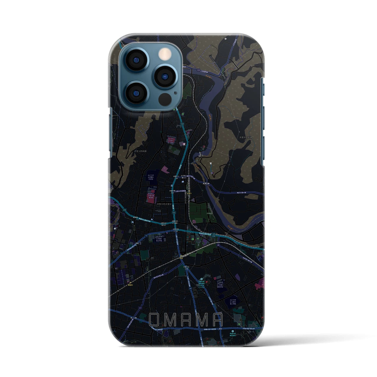 【大間々(群馬県)】地図柄iPhoneケース(バックカバータイプ)