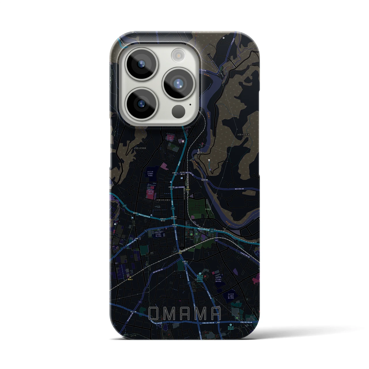 【大間々(群馬県)】地図柄iPhoneケース(バックカバータイプ)