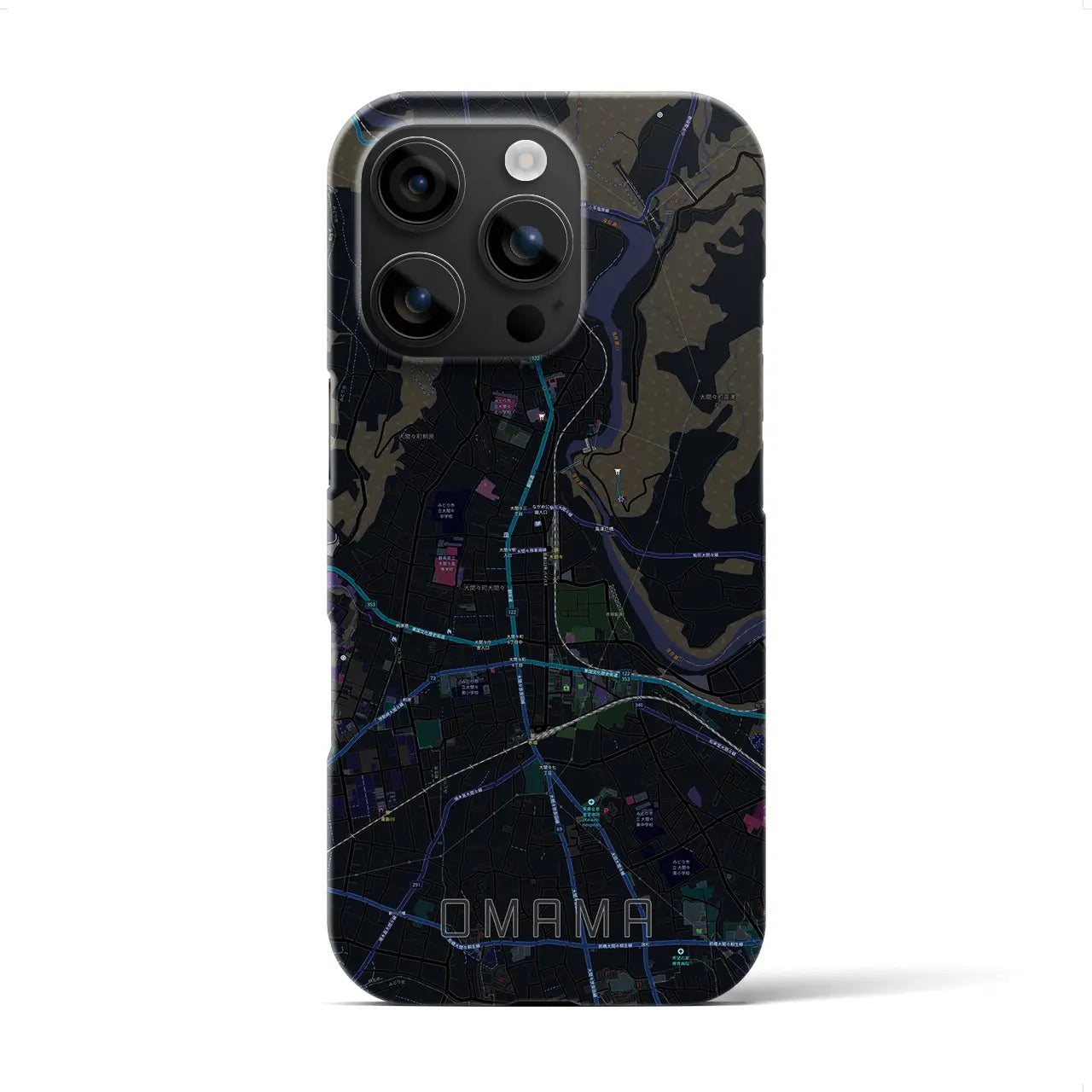 【大間々(群馬県)】地図柄iPhoneケース(バックカバータイプ)