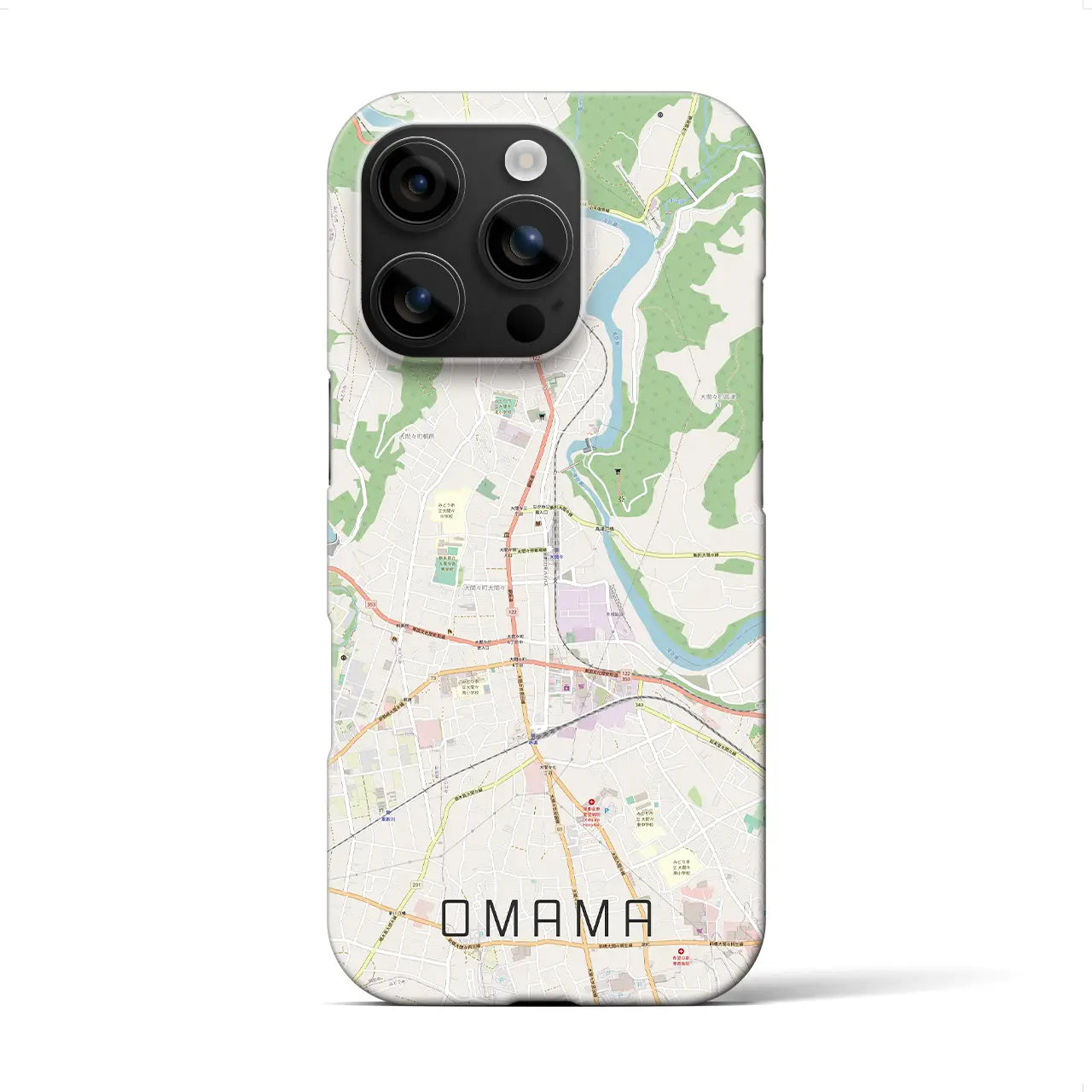 【大間々(群馬県)】地図柄iPhoneケース(バックカバータイプ)