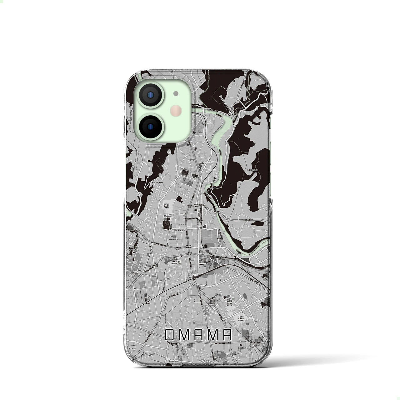 【大間々(群馬県)】地図柄iPhoneケース(クリアタイプ)