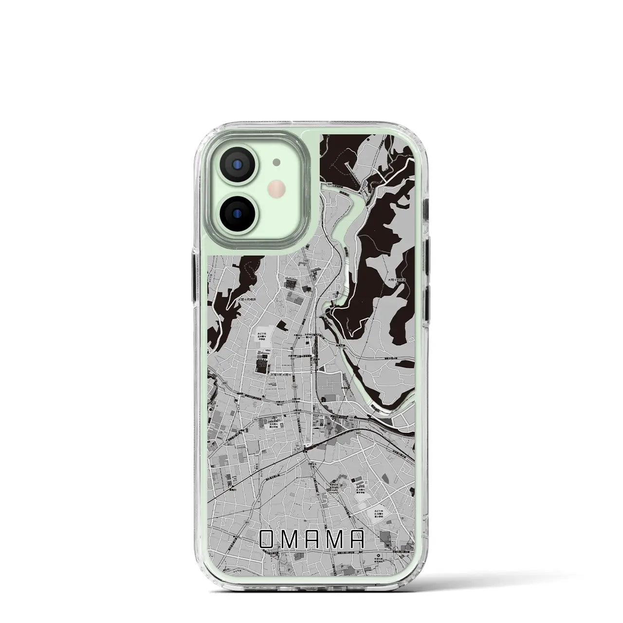 【大間々(群馬県)】地図柄iPhoneケース(MagSafeタイプ)