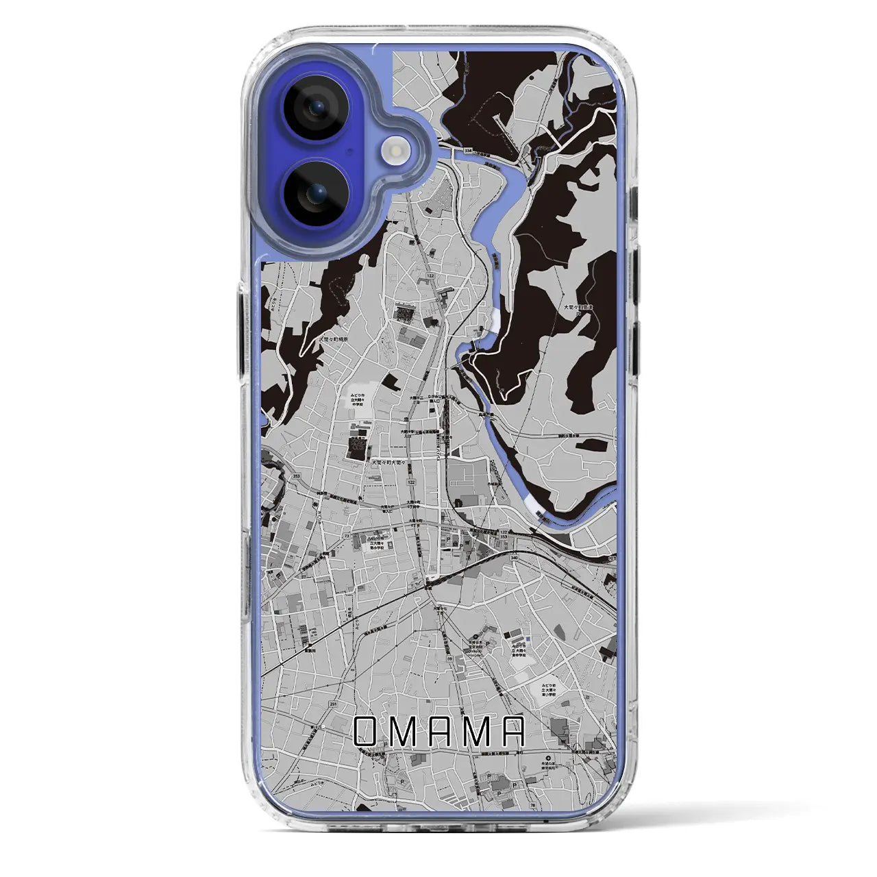 【大間々(群馬県)】地図柄iPhoneケース(MagSafeタイプ)