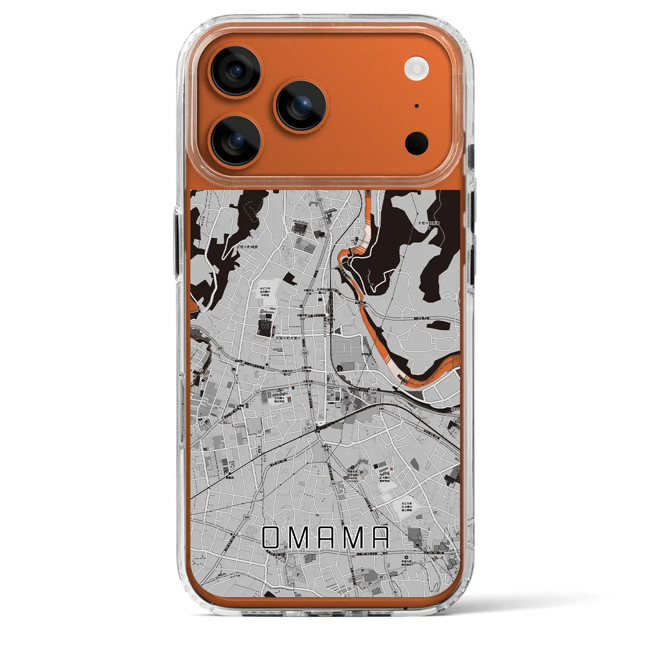 【大間々(群馬県)】地図柄iPhoneケース(MagSafeタイプ)