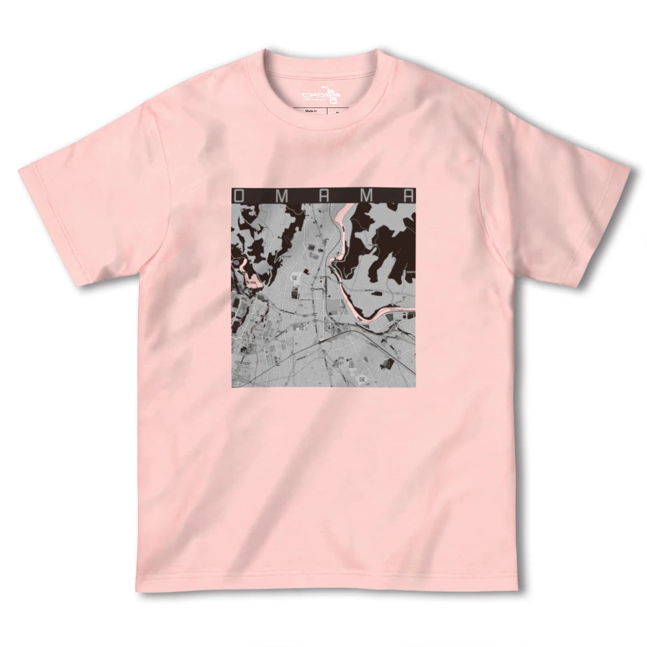 【大間々(群馬県)】地図柄ヘビーウェイトTシャツ