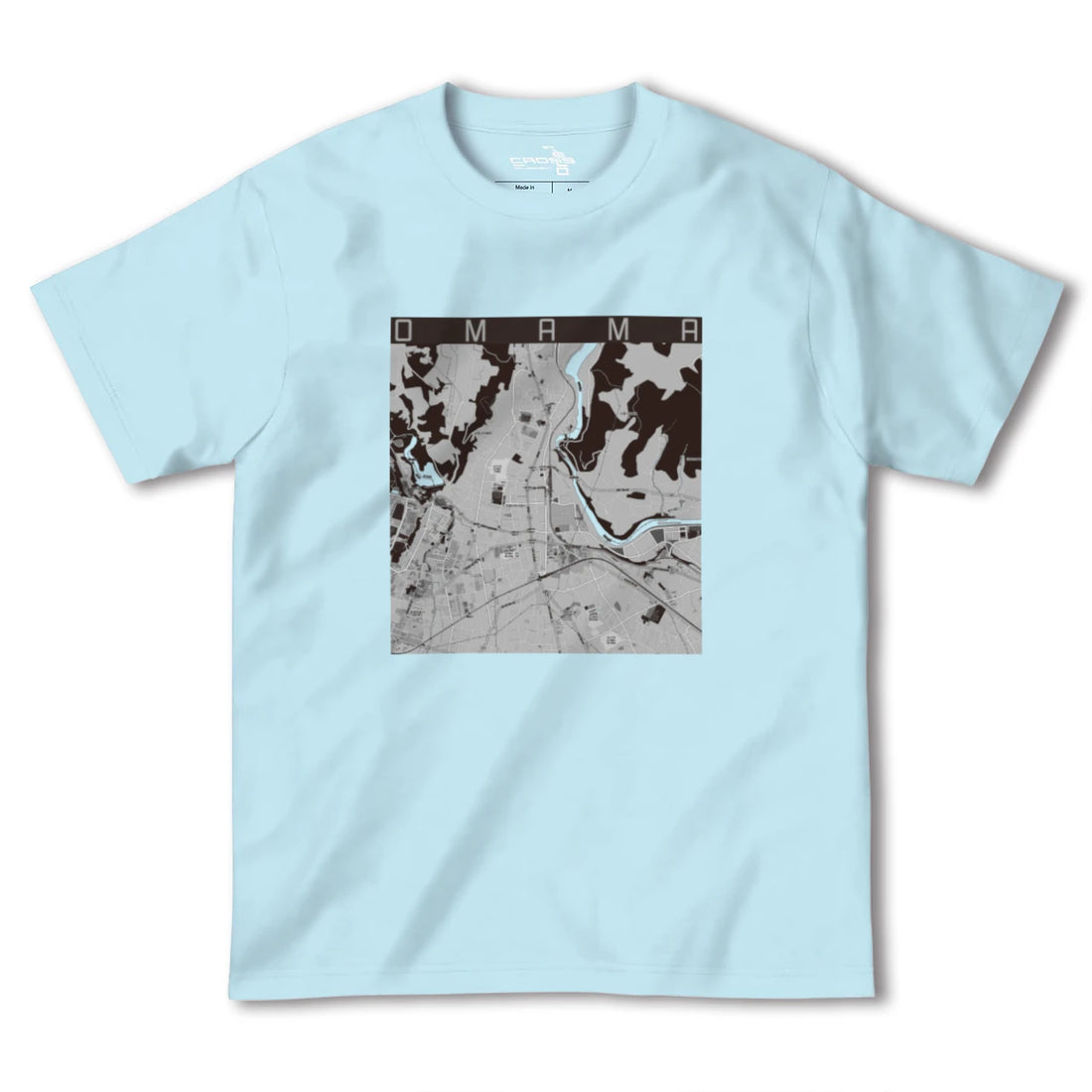 【大間々(群馬県)】地図柄ヘビーウェイトTシャツ