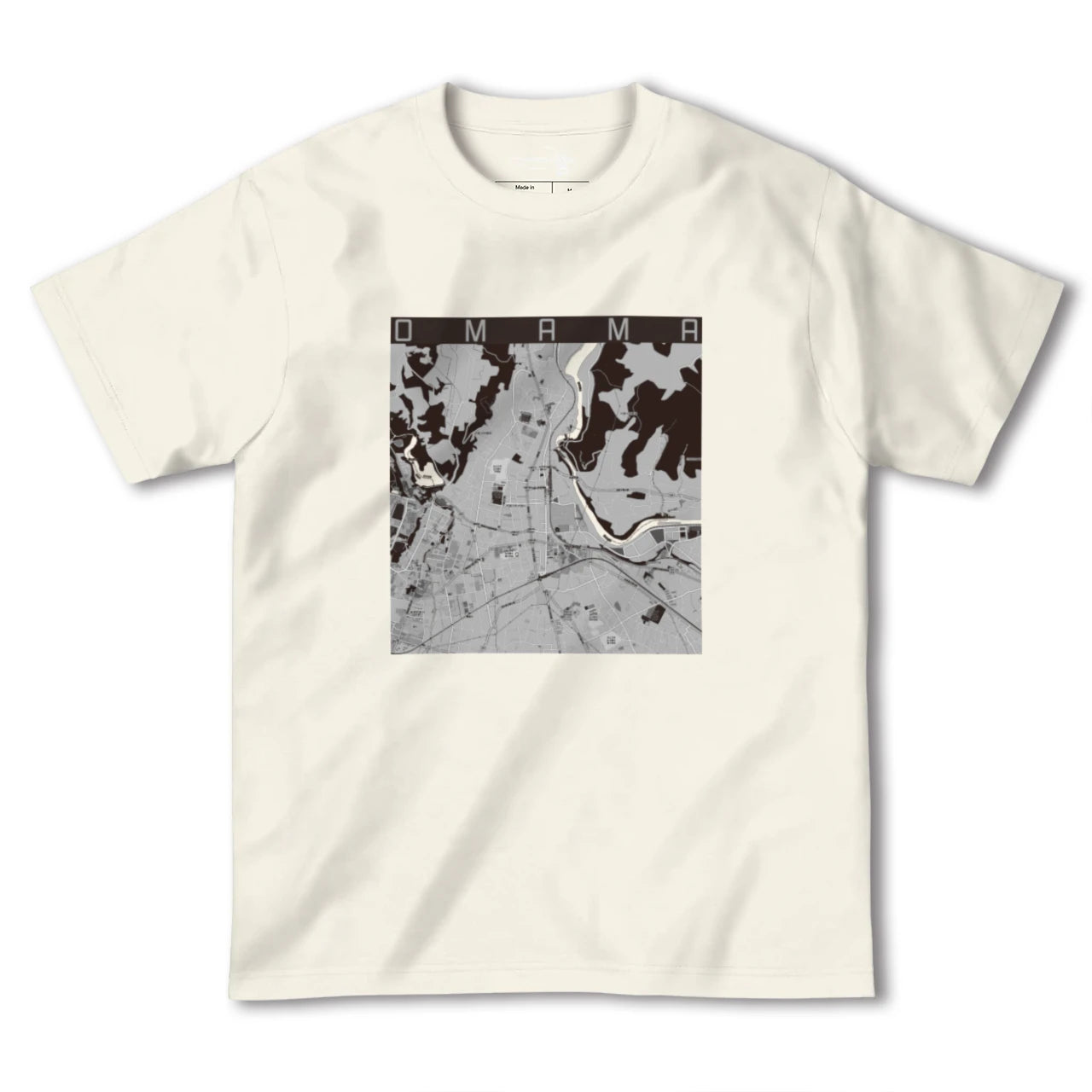 【大間々(群馬県)】地図柄ヘビーウェイトTシャツ